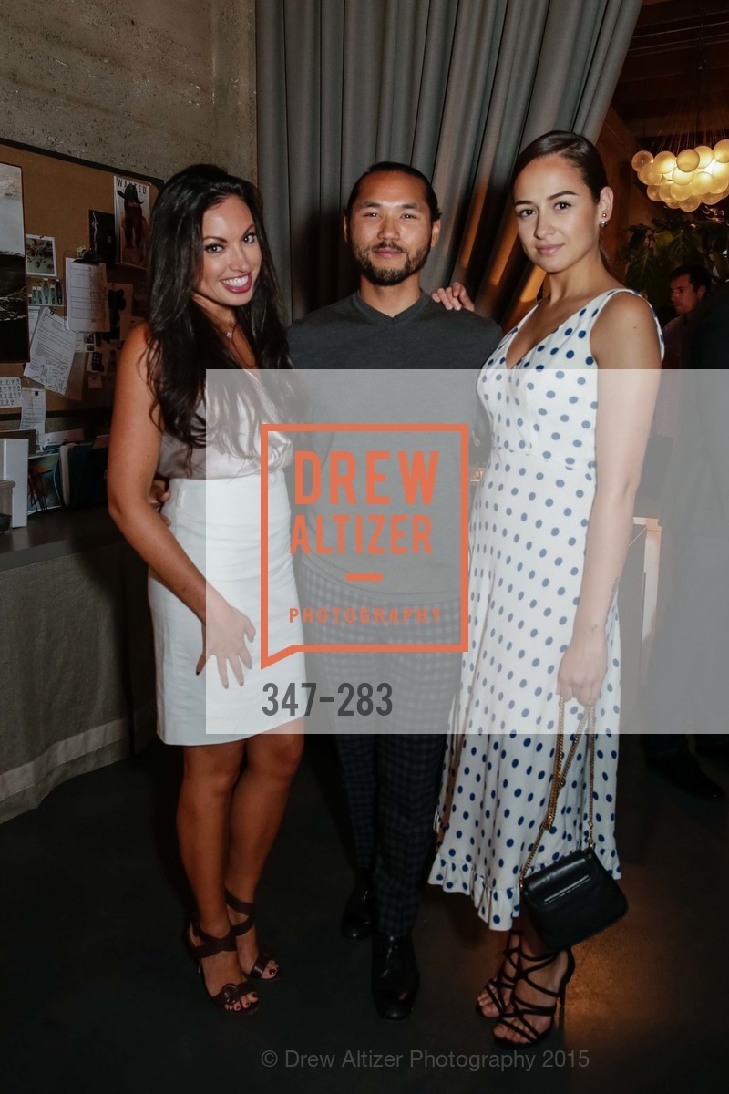 Cassandra Andreassen, Ian Raz, Margret Holcomb, Gucci & Vogue Dinner, Jay Jeffers CAVALIER. Jay Jeffers CAVALIER, . 1035 Post Street, San Francisco 94109, September 10th, 2015, Photo #347-283 Cassandra Andreassen, Ian Raz, Margret Holcomb, Photo #347-283