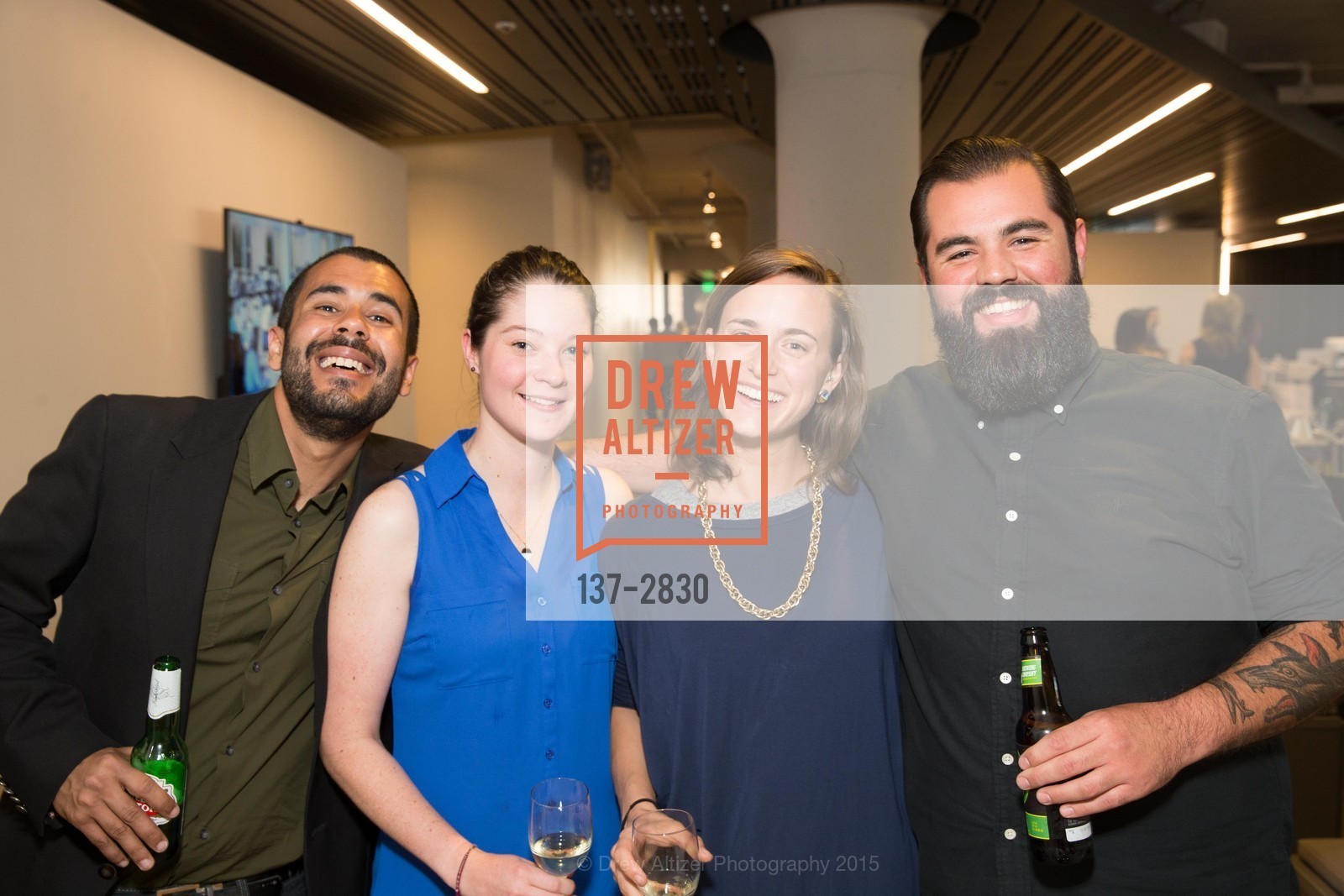 Josh Valcarcel, Kelly Zerga, Ali Huberts, Evan Mills, WIRED MAGAZINE July Cover Release Celebration, US, June 25th, 2015, Photo #137-2830 Josh Valcarcel, Kelly Zerga, Ali Huberts, Evan Mills, Photo #137-2830