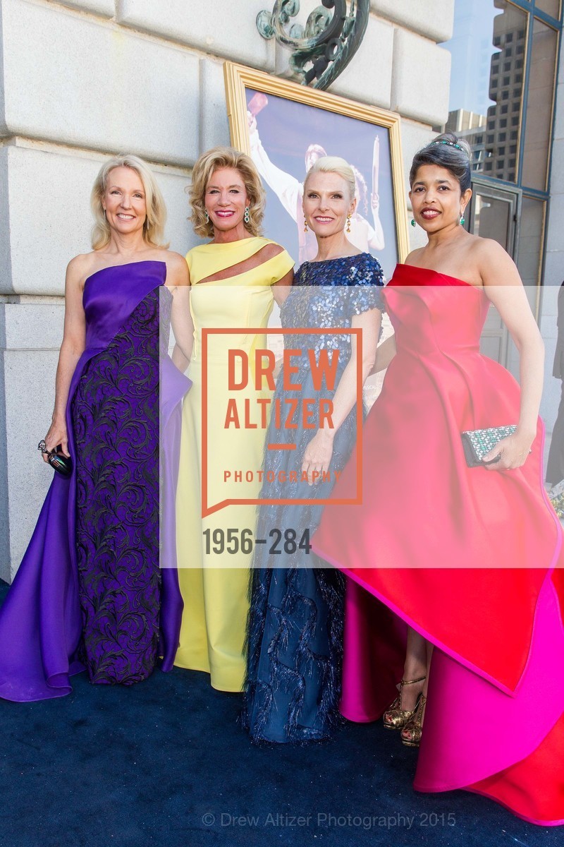Ann Girard, Mary Poland, Linle Froeb, Deepa Pakianathan, Opera Ball 2015: Moonlight & Music, War Memorial Opera House. 301 Van Ness Ave, September 11th, 2015,Drew Altizer, Drew Altizer Photography, full-service agency, private events, San Francisco photographer, photographer california