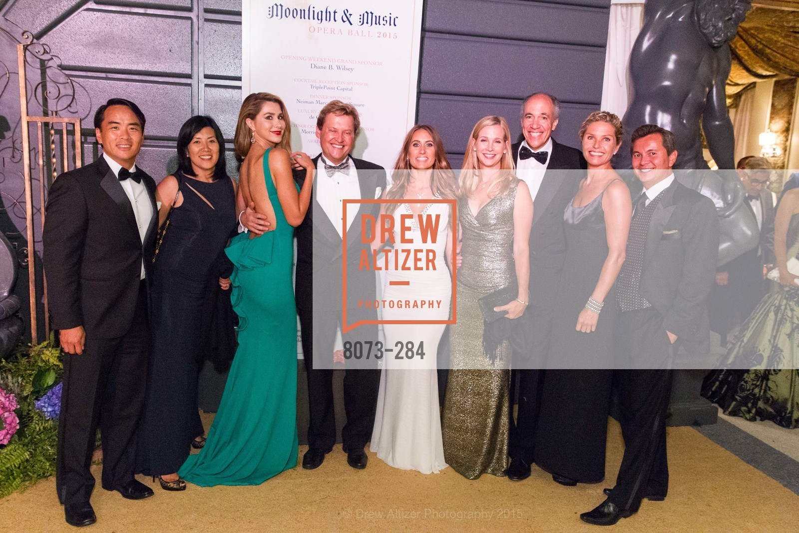 Victor Wong, Yiling Chen, Jonathan Tower, Courtney DeCastanzo, Courtney Labe, James Labe, Hillary McGonigle Michael Uytengsu, Opera Ball 2015: Moonlight & Music, War Memorial Opera House. 301 Van Ness Ave, September 11th, 2015