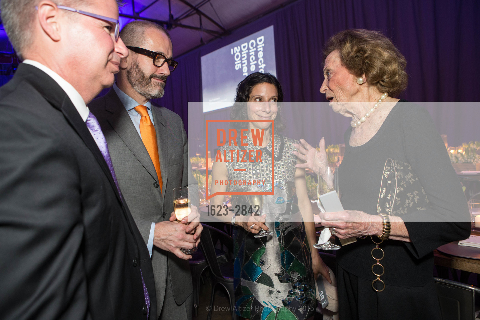 Lucian Simmons, Nina Del Rio, Doris Fisher, SFMOMA Director's Circle Dinner 2015 Sponsored By J. P. Morgan Private Bank and Sotheby's, US, April 29th, 2015, Photo #1623-2842 Lucian Simmons, Nina Del Rio, Doris Fisher, Photo #1623-2842