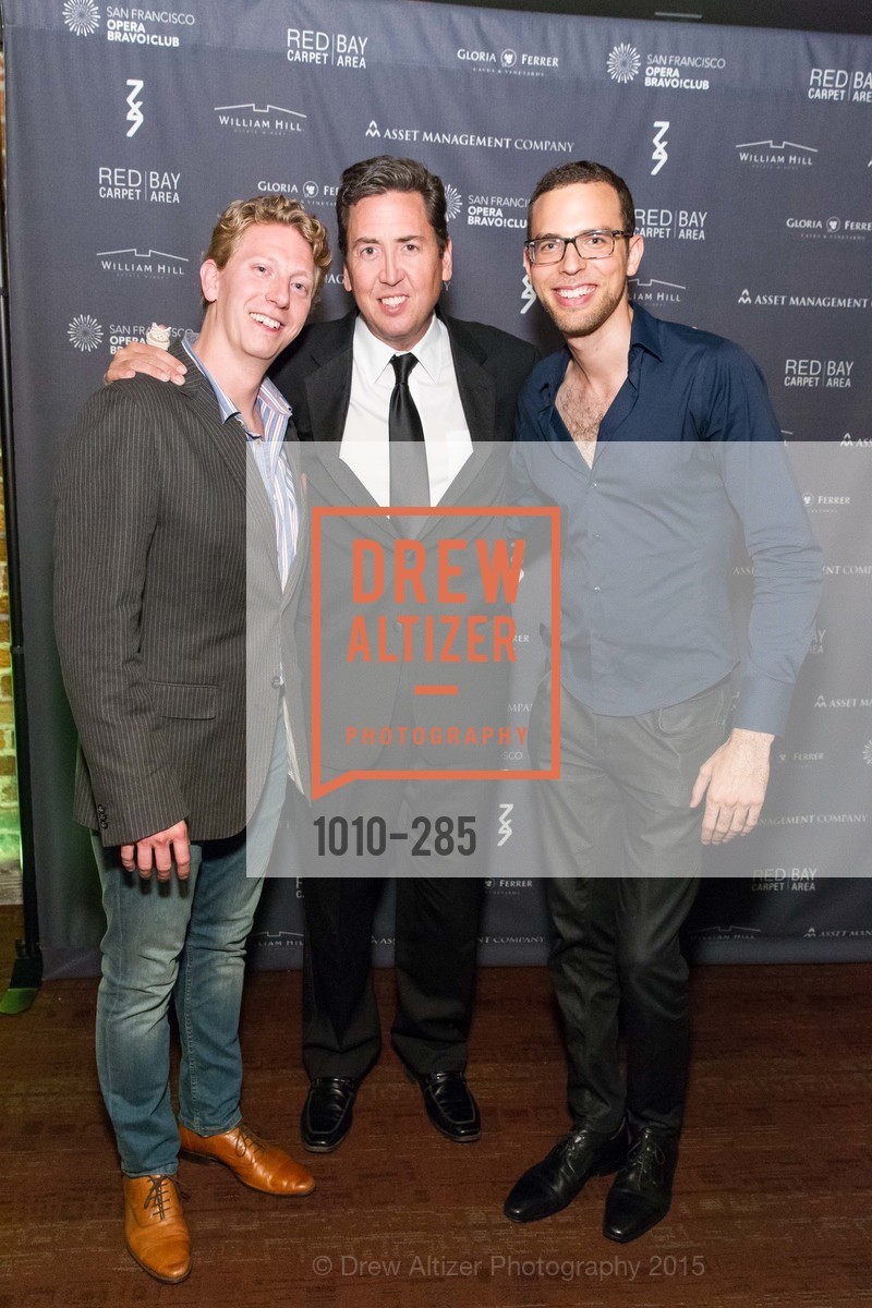 Dan Cameron, John Churchwell, Ronnie Michael Greenberg, Gucci & Vogue Dinner, War Memorial Opera House. War Memorial Opera House, . 301 Van Ness Ave, September 11th, 2015, Photo #1010-285 Dan Cameron, John Churchwell, Ronnie Michael Greenberg, Photo #1010-285