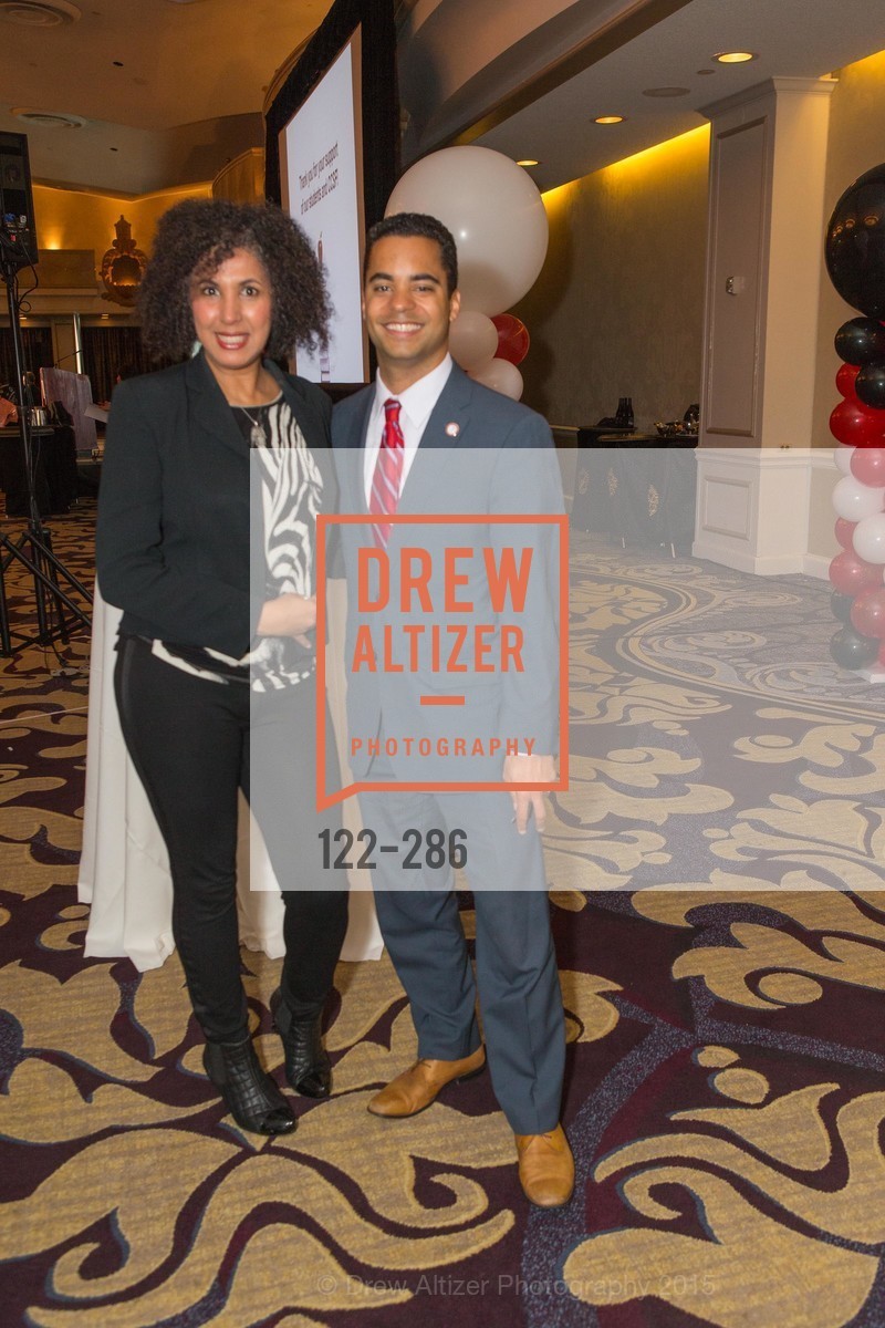Bouchra Simmons, Alex Randolph, Gucci & Vogue Dinner, Fairmont Hotel, Grand Ballroom. Fairmont Hotel, Grand Ballroom, September 15th, 2015, Photo #122-286 Bouchra Simmons, Alex Randolph, Photo #122-286