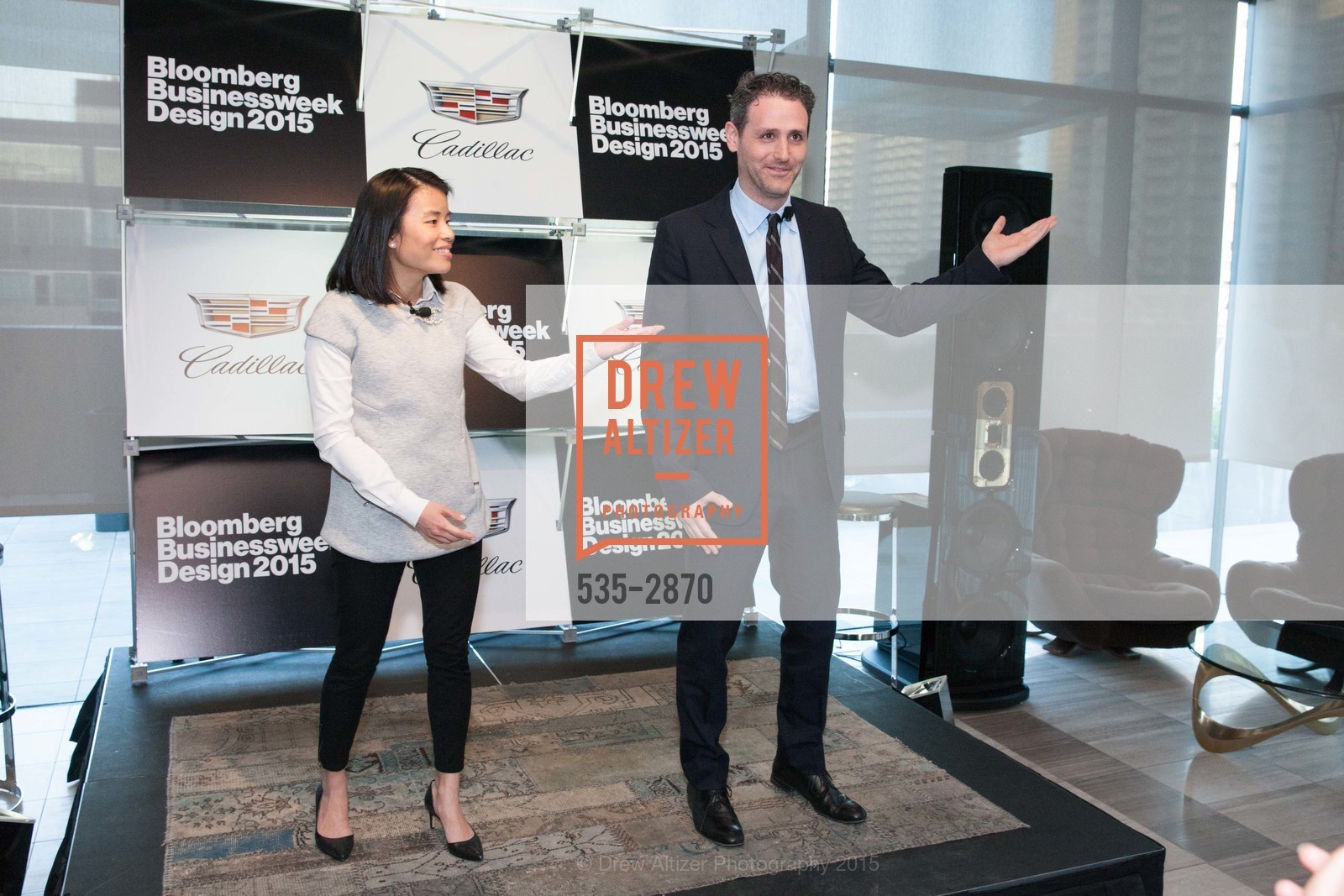 Melody Lee, Josh Tyrangiel, BBW Design Conference Opening Day Sponsored by Cadillac, US, April 28th, 2015, Photo #535-2870 Melody Lee, Josh Tyrangiel, Photo #535-2870