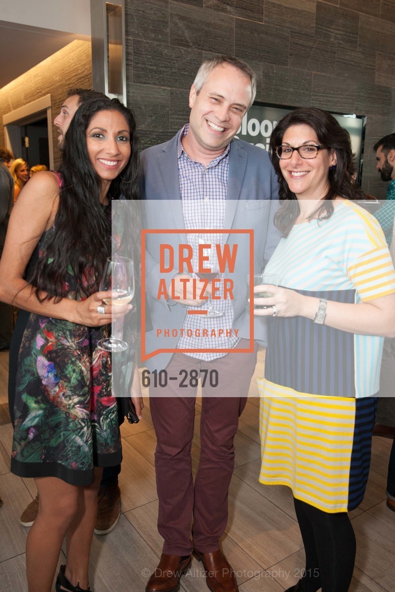 Dolly Singh, Brad Stone, Rachel Nagler, BBW Design Conference Opening Day Sponsored by Cadillac, US, April 28th, 2015, Photo #610-2870 Dolly Singh, Brad Stone, Rachel Nagler, Photo #610-2870