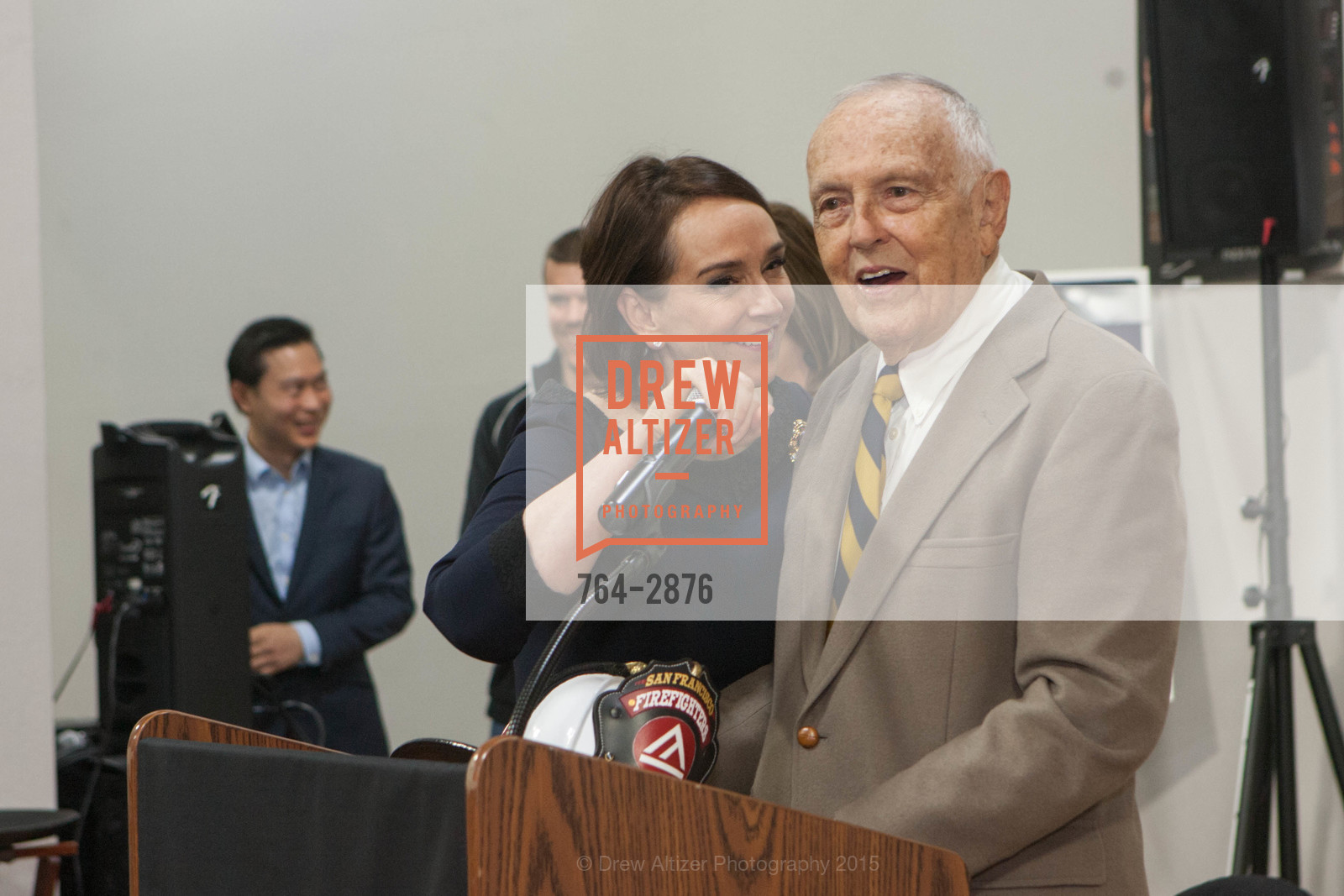 Elisa Stephens, Richard Stephens, SF FIREFIGHTERS Toy Program Honors RICHARD STEPHENS, US, February 27th, 2015, Photo #764-2876 Elisa Stephens, Richard Stephens, Photo #764-2876