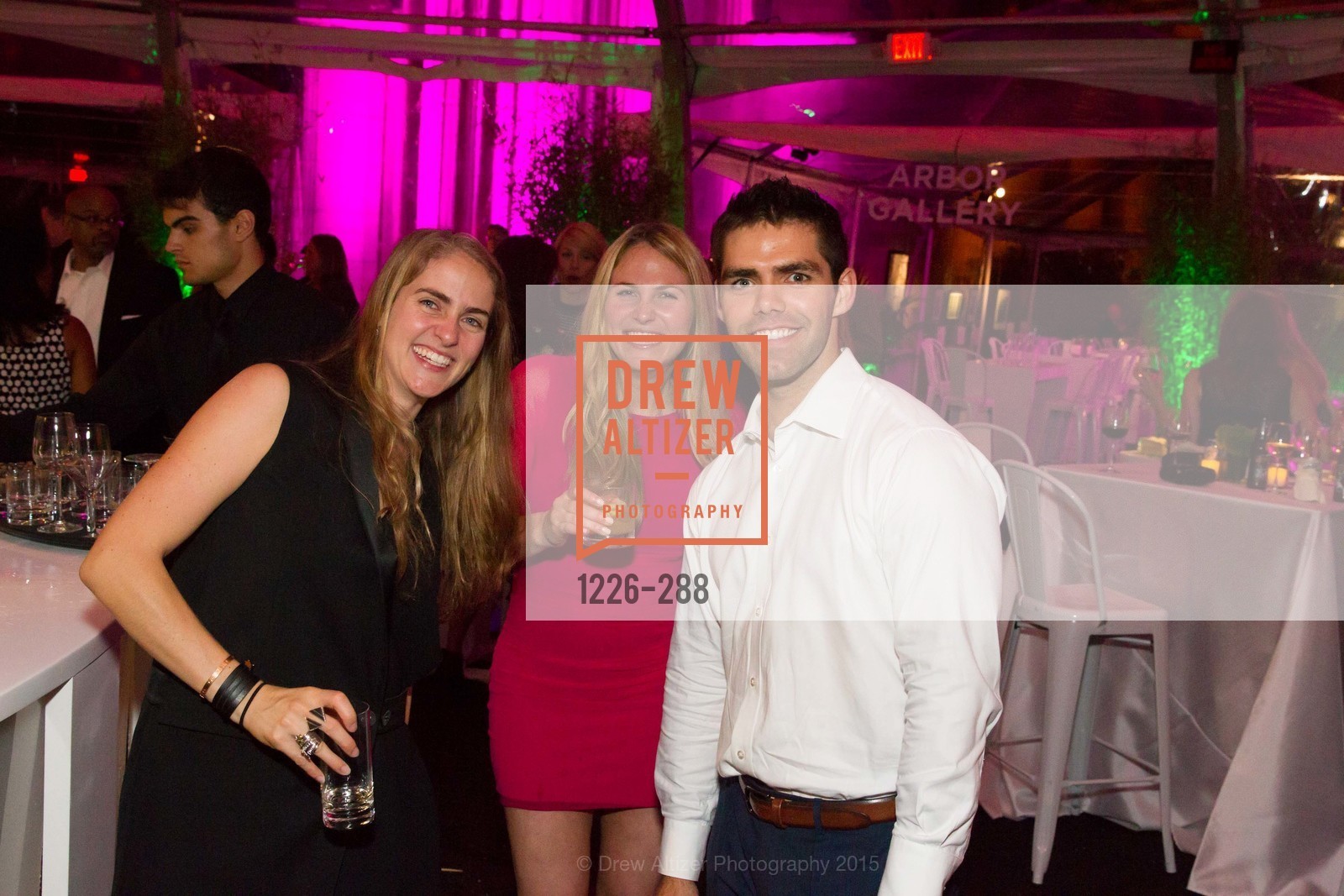 Margaret Kirchner, Jennifer Goldman, Trevor Hill, Gucci & Vogue Dinner, Palace of Fine Arts. Palace of Fine Arts, . 3301 Lyon St, September 19th, 2015, Photo #1226-288 Margaret Kirchner, Jennifer Goldman, Trevor Hill, Photo #1226-288