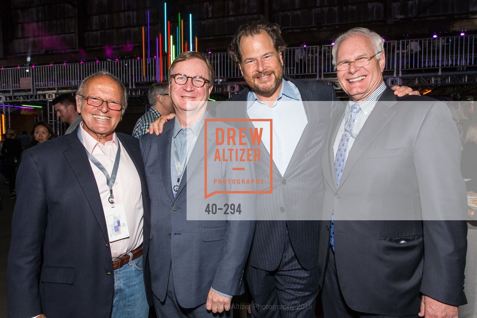 Burt Lubin, Sam Hawgood, Marc Benioff, Mark Laret, The Concert For UCSF Benioff Children's Hospital, Pier 70, September 17th, 2015,Drew Altizer, Drew Altizer Photography, full-service agency, private events, San Francisco photographer, photographer california