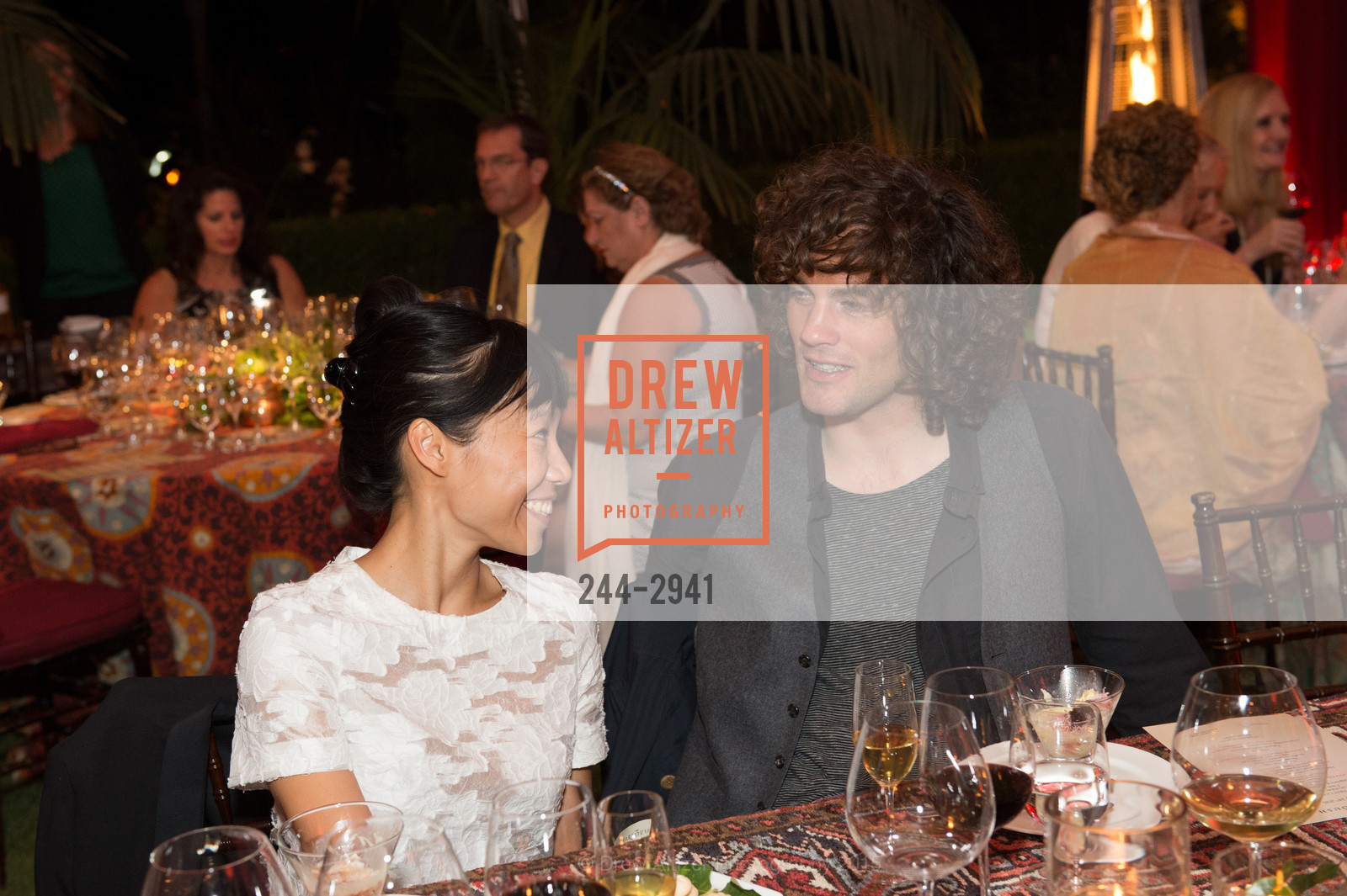 Frances Chung, John Flaherty, FESTIVAL DEL SOLE'S Patron Dinner at DARIOUSH WINERY, US. 4240 Silverado Trail, July 25th, 2015, Photo #244-2941 Frances Chung, John Flaherty, Photo #244-2941