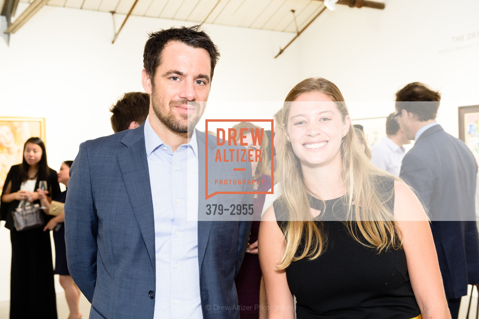 Loic Gouzer, Emily Woodward, Christie's Reception - Leonardo da Vinci's lost painting SALVATOR MUNDI visits SF, Minnesota Street Project. 1275 Minnesota Street, October 17th, 2017, Photo #379-2955 Loic Gouzer, Emily Woodward, Photo #379-2955