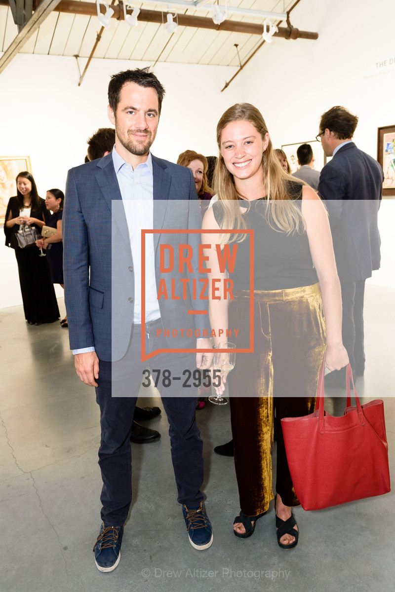 Loic Gouzer, Emily Woodward, Christie's Reception - Leonardo da Vinci's lost painting SALVATOR MUNDI visits SF, Minnesota Street Project. 1275 Minnesota Street, October 17th, 2017, Photo #378-2955 Loic Gouzer, Emily Woodward, Photo #378-2955
