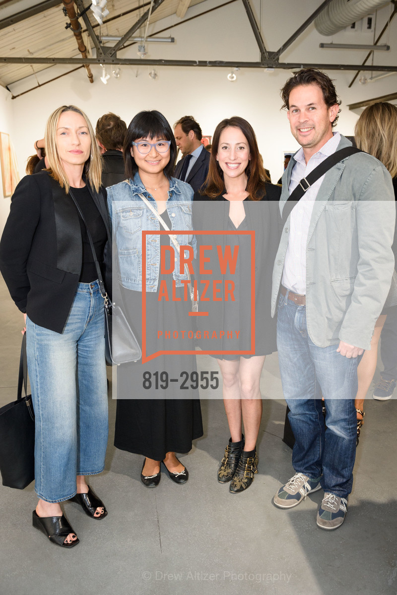 Kameron Gad, Jiajing Liu, Courtney Kass, Josh Gold, Christie's Reception - Leonardo da Vinci's lost painting SALVATOR MUNDI visits SF, Minnesota Street Project. 1275 Minnesota Street, October 17th, 2017, Photo #819-2955 Kameron Gad, Jiajing Liu, Courtney Kass, Josh Gold, Photo #819-2955