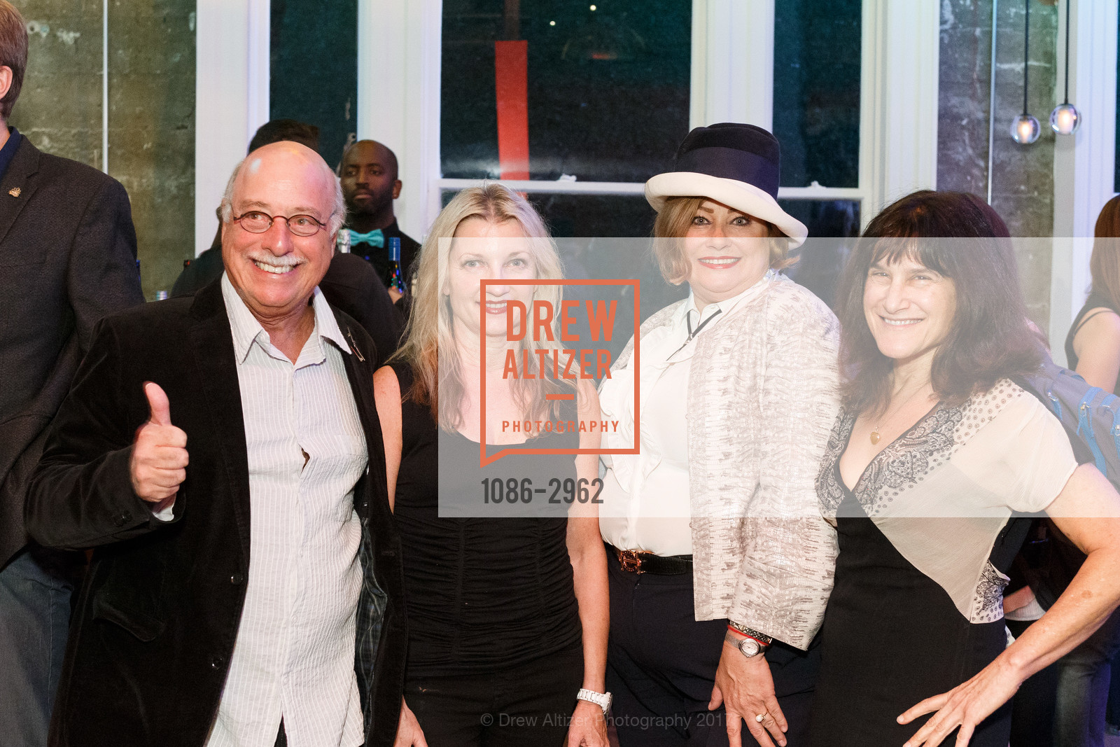 Michael Redman, Linda Ring, Irina Nudelman, Ellen Levin, ArtPoint’s Annual Happy Hour and Membership Drive, Rambler at the Hotel Zeppelin, October 17th, 2017, Photo #1086-2962 Michael Redman, Linda Ring, Irina Nudelman, Ellen Levin, Photo #1086-2962