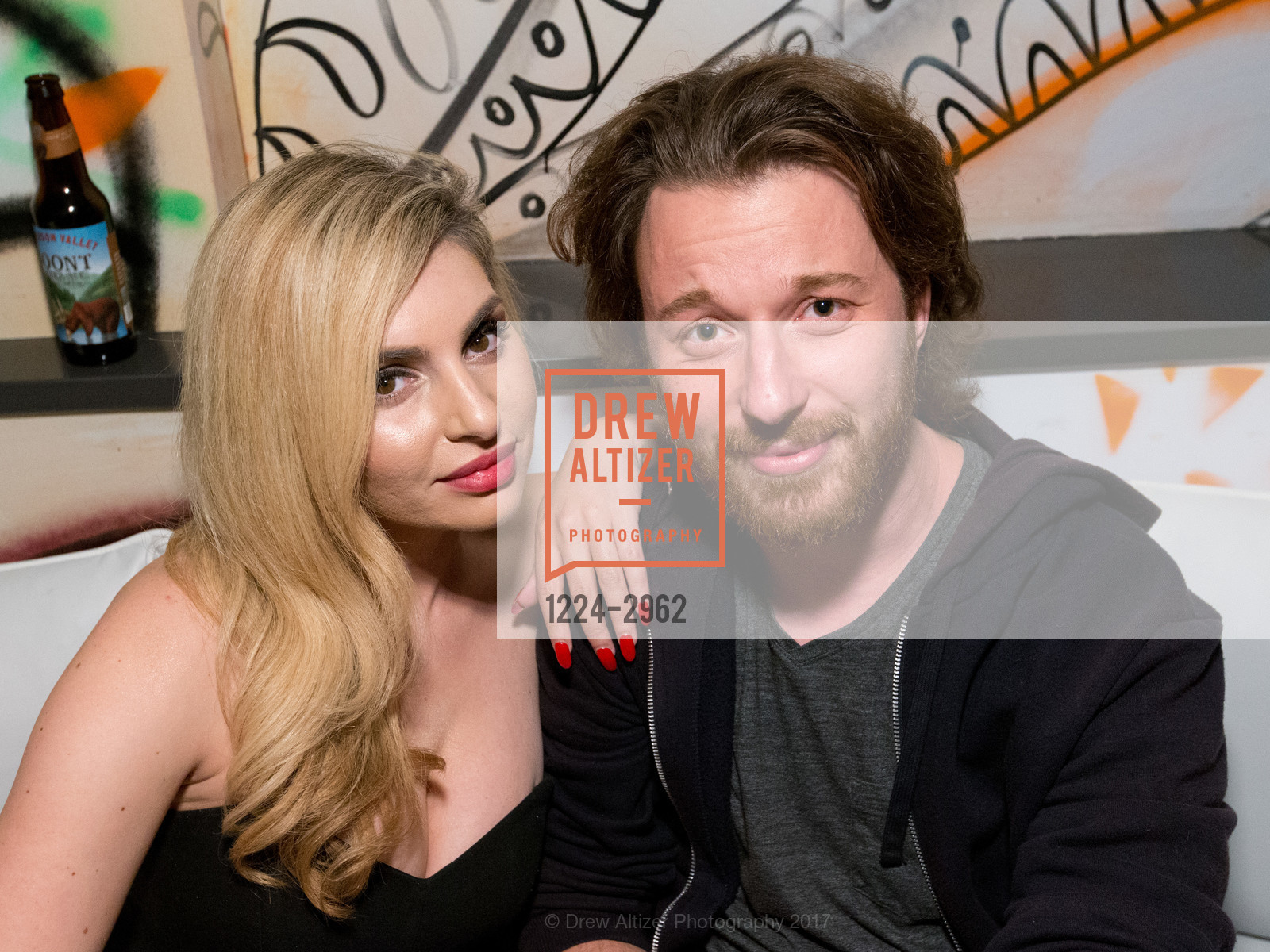 Olivia Mirzoyev, Ahmed Hadjares, ArtPoint’s Annual Happy Hour and Membership Drive, Rambler at the Hotel Zeppelin, October 17th, 2017, Photo #1224-2962 Olivia Mirzoyev, Ahmed Hadjares, Photo #1224-2962