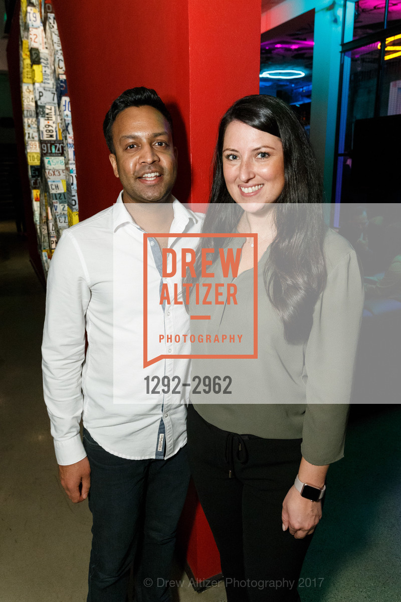 Sunny Saxena, Cate McDonough, ArtPoint’s Annual Happy Hour and Membership Drive, Rambler at the Hotel Zeppelin, October 17th, 2017, Photo #1292-2962 Sunny Saxena, Cate McDonough, Photo #1292-2962