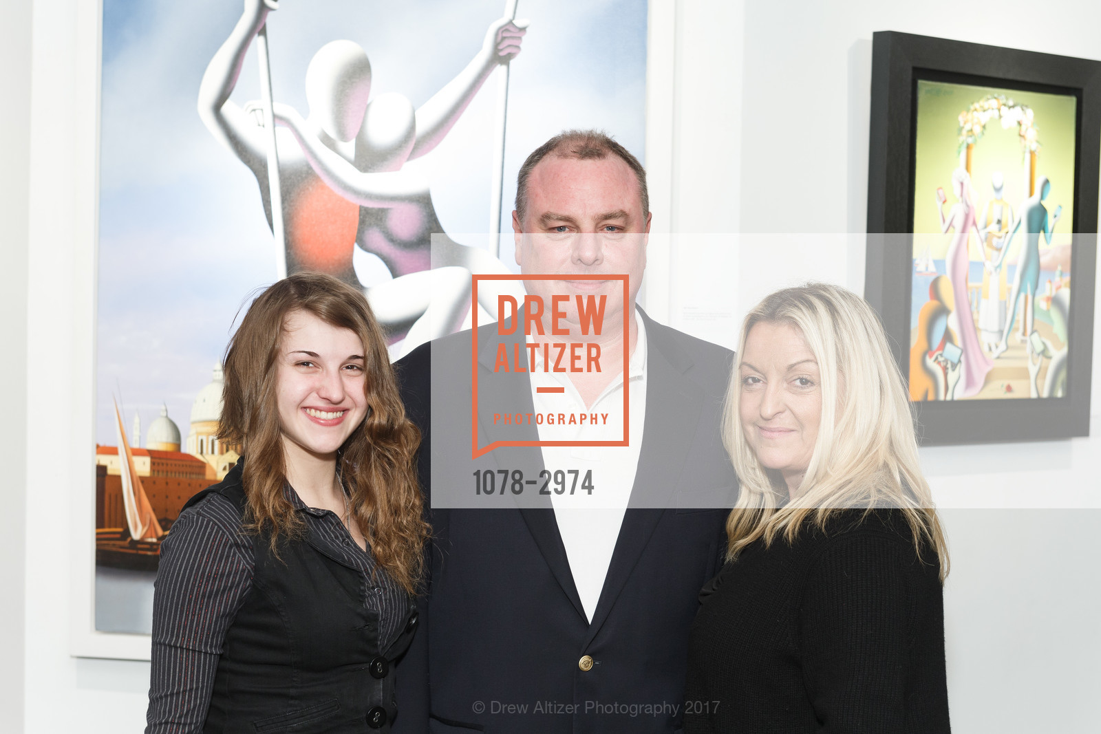 Haley Johnson, Chadwick Johnson, Alina Lominago, Mark Kostabi at Martin Lawrence Galleries, Martin Lawrence Galleries. 366 Geary Street, October 20th, 2017, Photo #1078-2974 Haley Johnson, Chadwick Johnson, Alina Lominago, Photo #1078-2974