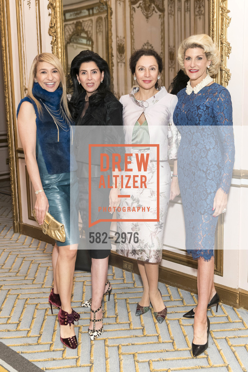 Navid Armstrong, Nahid Mavaddat, Clara Shayevich, Karen Caldwell, Fashion Fights Arthritis 2017, Fairmont Hotel. 950 Mason Street San Francisco, CA 94108, October 20th, 2017, Photo #582-2976 Navid Armstrong, Nahid Mavaddat, Clara Shayevich, Karen Caldwell, Photo #582-2976