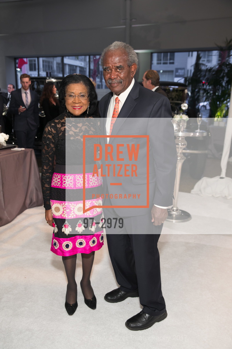 Belva Davis, William Moore, Celebration of Life for Richard A. Stephens, Academy of Art University Auto Museum. 1849 Washington Street SF, October 19th, 2017, Photo #97-2979 Belva Davis, William Moore, Photo #97-2979