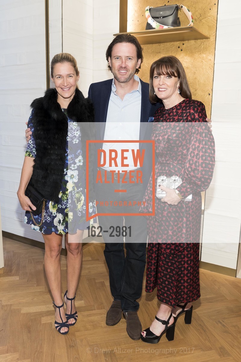 Nina Stanford, Scott Stanford, Allison Speer, Inauguration of FENDI San Francisco New Boutique and Fendi Experiential ‘Obsession Room’, Fendi Boutique. 195 Grant Avenue, SF, Ca 94108, October 18th, 2017, Photo #162-2981 Nina Stanford, Scott Stanford, Allison Speer, Photo #162-2981