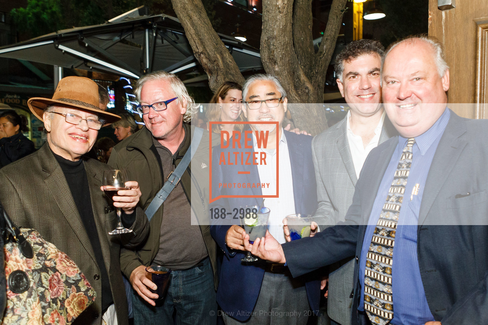 Jack Gallen, Jeff Wortman, Eugene Chen, Kevin Ponti, Anders DeYoung, Debut of the Reimagined Blue Mermaid Restaurant & Bar, Blue Mermaid Restaurant & Bar. 417 Jefferson St, San Francisco, CA, October 19th, 2017, Photo #188-2988 Jack Gallen, Jeff Wortman, Eugene Chen, Kevin Ponti, Anders DeYoung, Photo #188-2988