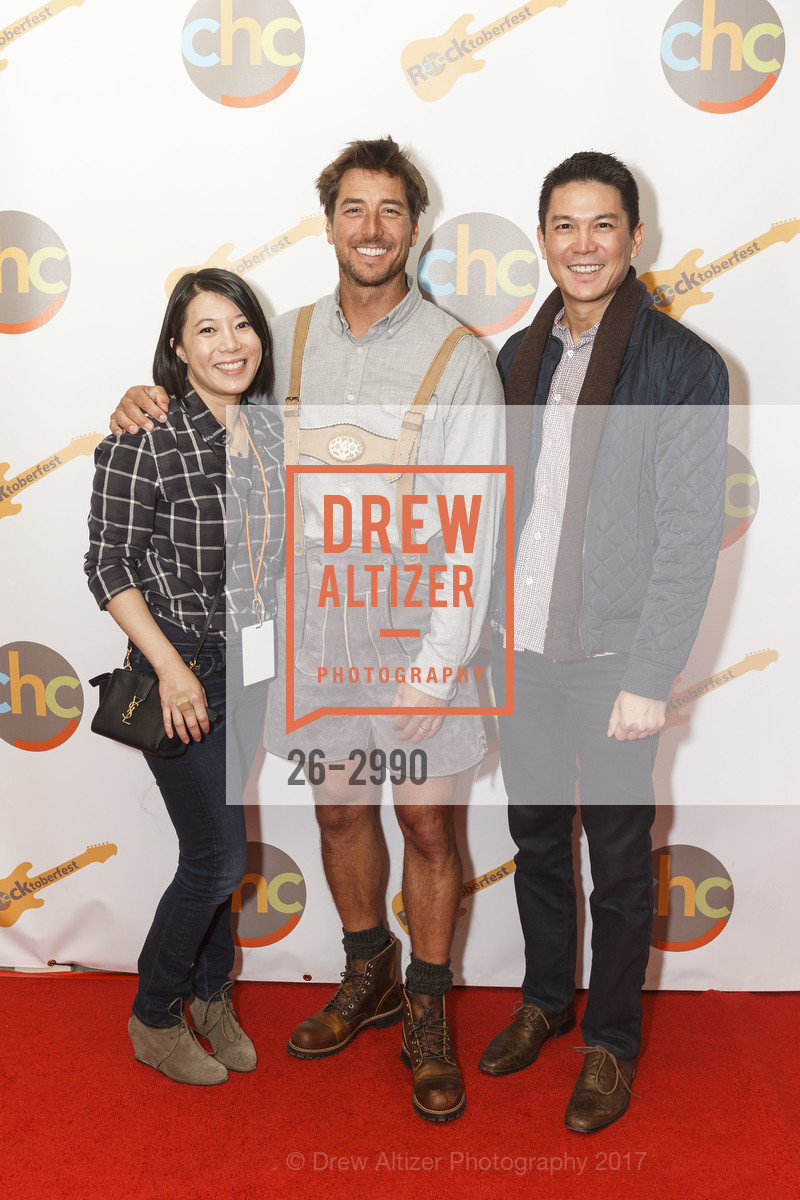 Cheryl Cheng, Jonny Moseley, Albert Cheng, Children's Health Council Presents Rocktoberfest 2017, NCEFT. 880 Runnymede Road, Woodside, CA, October 21st, 2017, Photo #26-2990 Cheryl Cheng, Jonny Moseley, Albert Cheng, Photo #26-2990