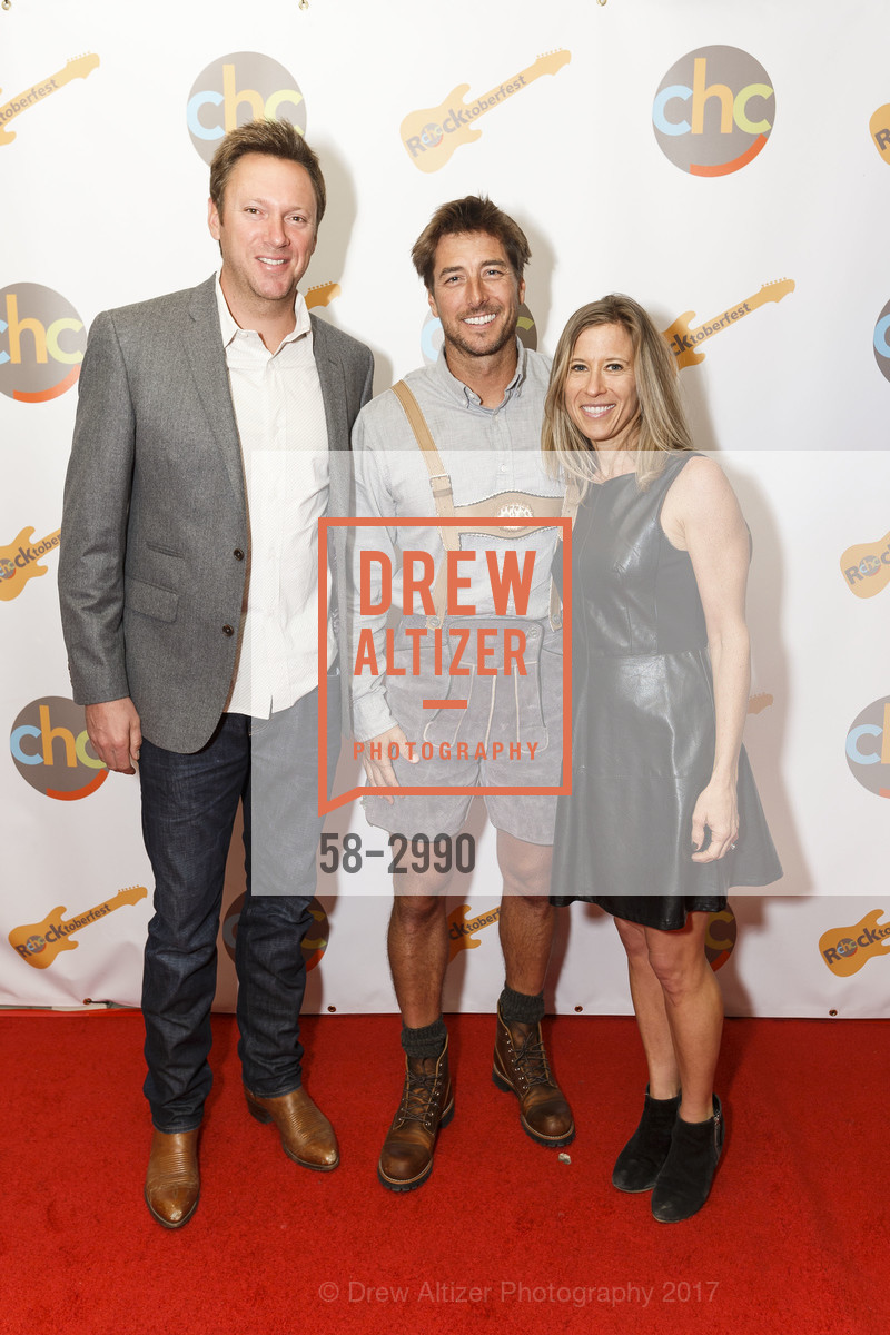 Brad Bennigson, Jonny Moseley, Liza Bennigson, Children's Health Council Presents Rocktoberfest 2017, NCEFT. 880 Runnymede Road, Woodside, CA, October 21st, 2017, Photo #58-2990 Brad Bennigson, Jonny Moseley, Liza Bennigson, Photo #58-2990