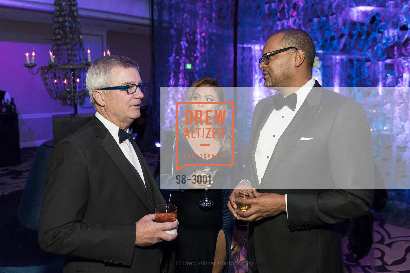 Wade Rose, Pauline Ul, Fred Blackwell, MoAD's 2017 Afropolitan Ball, Fairmont Hotel. 950 Mason St SF, Photo #98-3001 Wade Rose, Pauline Ul, Fred Blackwell, Photo #98-3001