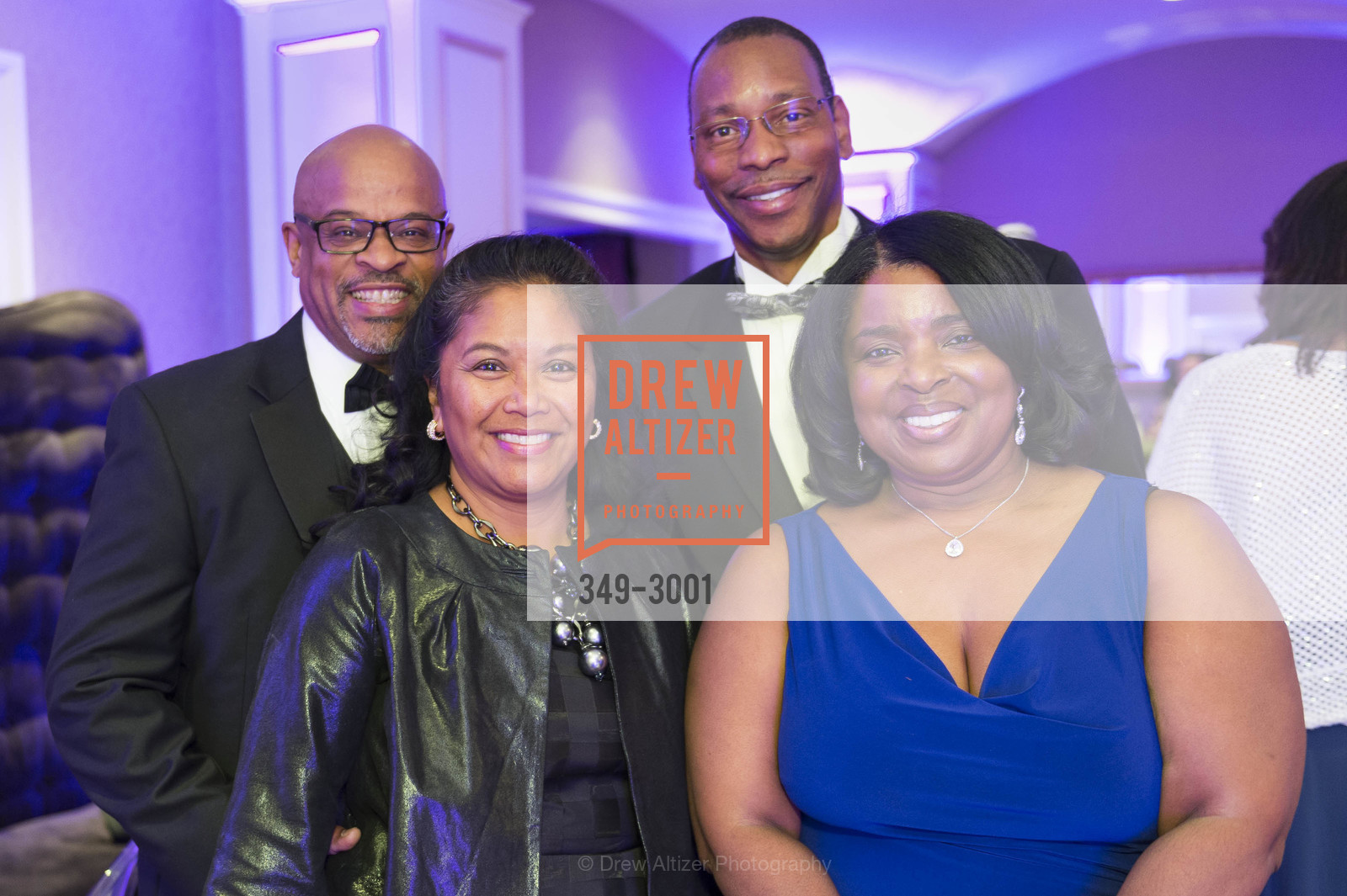 Eric McDonnell, Hydra Mendoza, David Tucker, Yvette Radford, MoAD's 2017 Afropolitan Ball, Fairmont Hotel. 950 Mason St SF, Photo #349-3001 Eric McDonnell, Hydra Mendoza, David Tucker, Yvette Radford, Photo #349-3001