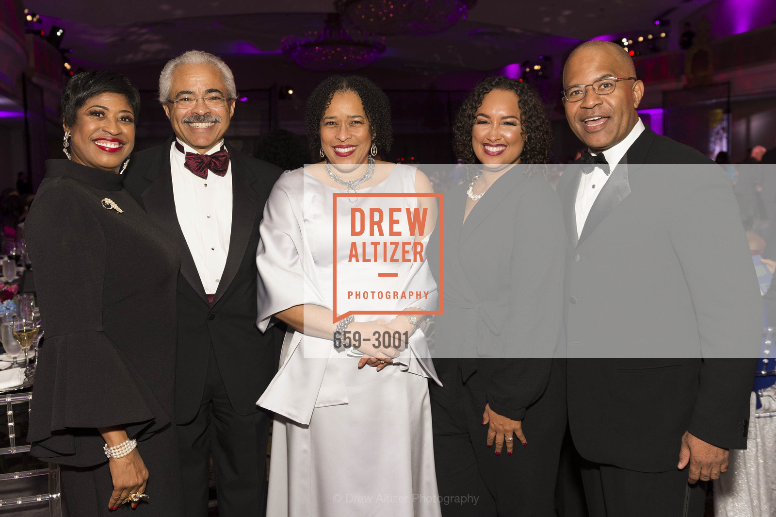 Beryl Potter, James Potter, Erin Lewis, Gene Wade, MoAD's 2017 Afropolitan Ball, Fairmont Hotel. 950 Mason St SF, Photo #659-3001 Beryl Potter, James Potter, Erin Lewis, Gene Wade, Photo #659-3001