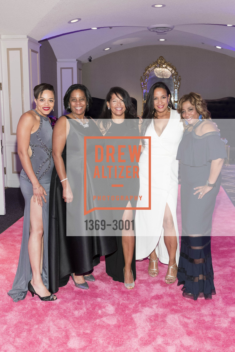 Stacey Bancroft, Joyce Johnson Miller, Rebecca Clark, Cynthia Roy, Sonja Williams, MoAD's 2017 Afropolitan Ball, Fairmont Hotel. 950 Mason St SF, Photo #1369-3001 Stacey Bancroft, Joyce Johnson Miller, Rebecca Clark, Cynthia Roy, Sonja Williams, Photo #1369-3001