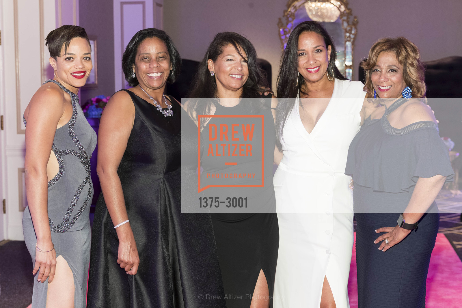 Stacey Bancroft, Joyce Johnson Miller, Rebecca Clark, Cynthia Roy, Sonja Williams, MoAD's 2017 Afropolitan Ball, Fairmont Hotel. 950 Mason St SF, Photo #1375-3001 Stacey Bancroft, Joyce Johnson Miller, Rebecca Clark, Cynthia Roy, Sonja Williams, Photo #1375-3001