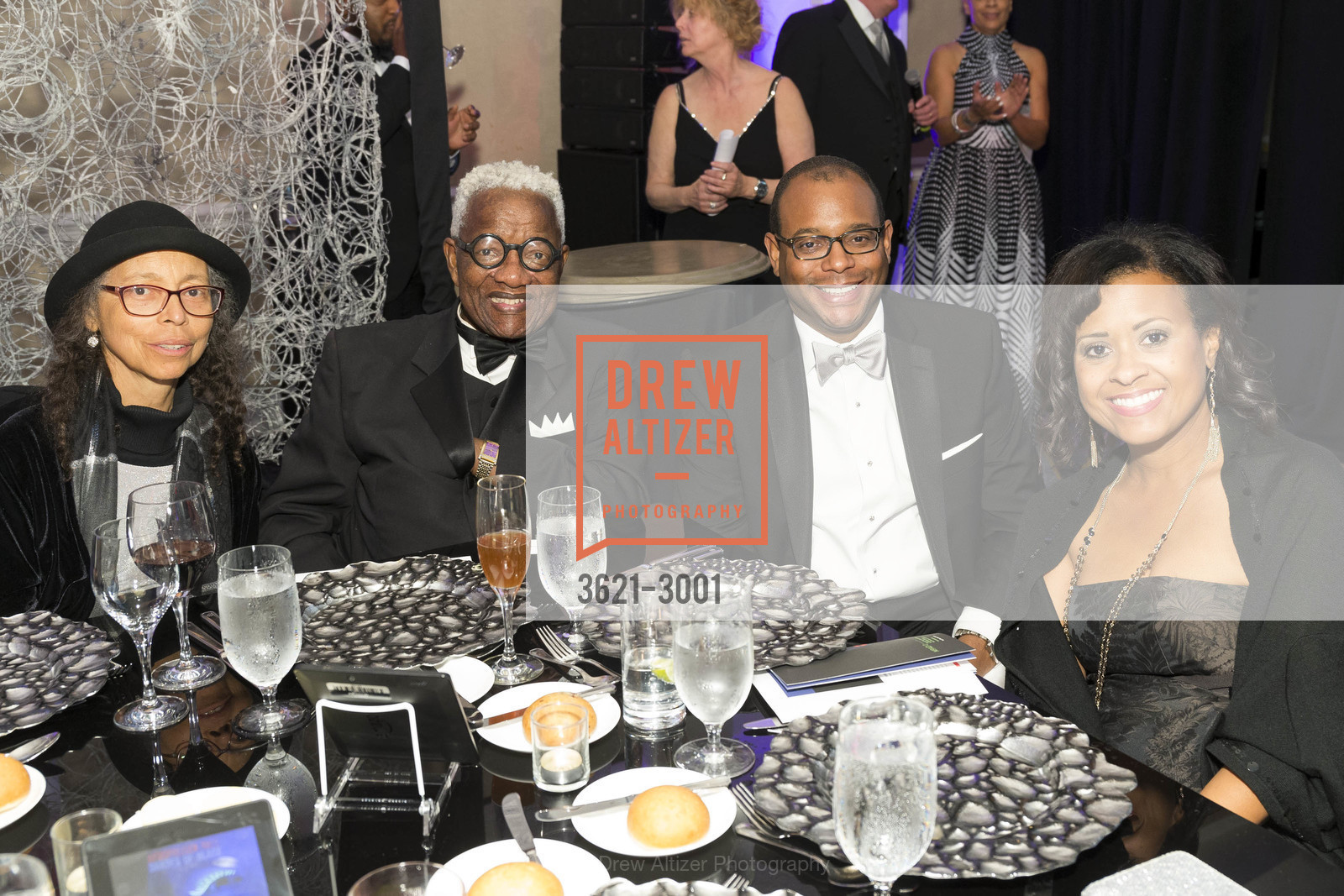Alma Robinson, Toye Moses, Robert Kenney, Michelle Kenney, MoAD's 2017 Afropolitan Ball, Fairmont Hotel. 950 Mason St SF, Photo #3621-3001 Alma Robinson, Toye Moses, Robert Kenney, Michelle Kenney, Photo #3621-3001
