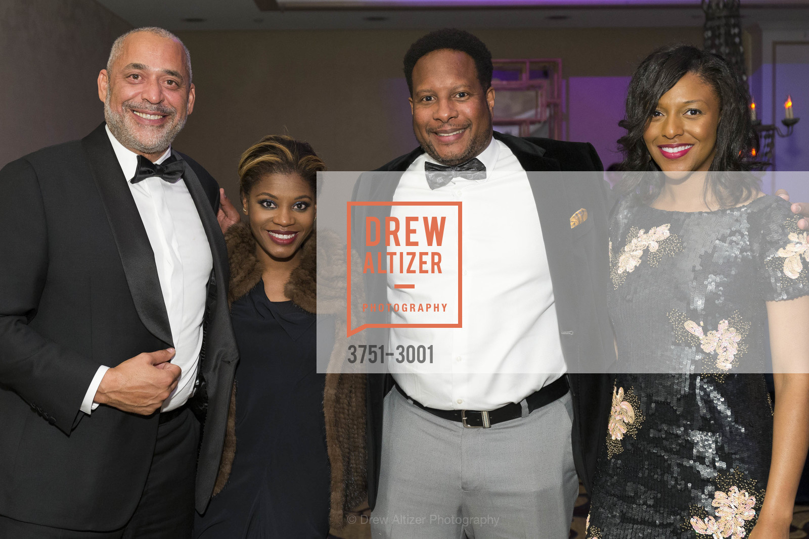 Neveo Mosser, Rochelle Nadhiri, Muhammad Nadhiri, June Williams, MoAD's 2017 Afropolitan Ball, Fairmont Hotel. 950 Mason St SF, Photo #3751-3001 Neveo Mosser, Rochelle Nadhiri, Muhammad Nadhiri, June Williams, Photo #3751-3001