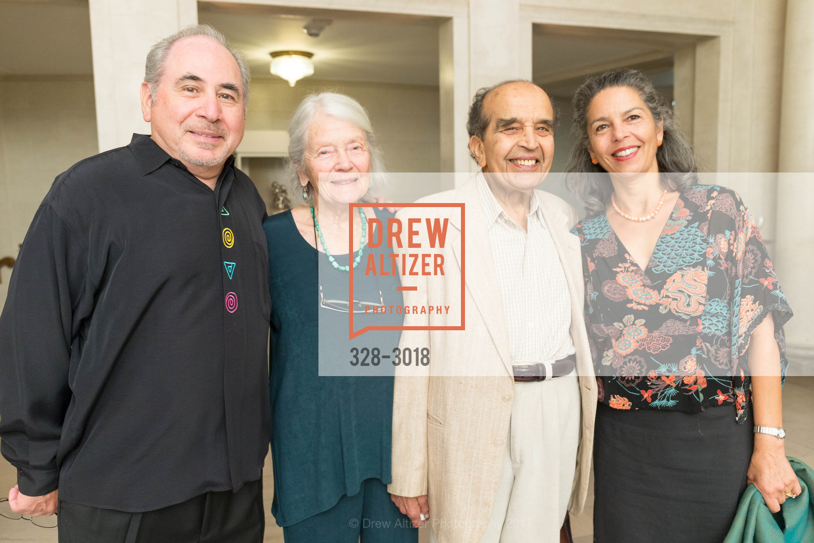 Steve Henderson, Helen Desai, Raj Desai, Monica Desai Henderson, Gods in Color and Klimt & Rodin Donor Reception, Legion of Honor. Van Ness, October 26th, 2017, Photo #328-3018 Steve Henderson, Helen Desai, Raj Desai, Monica Desai Henderson, Photo #328-3018