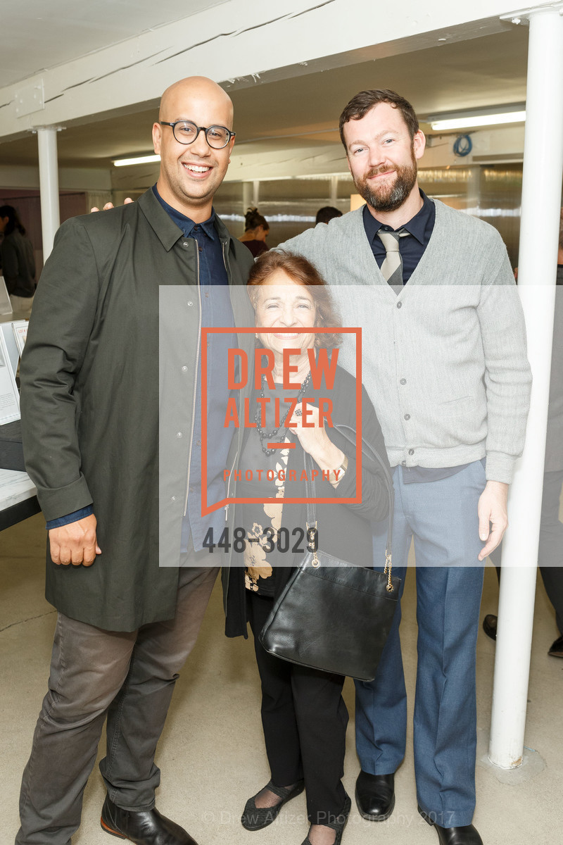 Joseph Perez Green, Edie Culiner, Devin Farrell, Museum Craft Design's Big Bid Bash Annual Fundraiser, 1135 N Amphlett Blvd. 1135 N Amphlett Blvd, October 28th, 2017, Photo #448-3029 Joseph Perez Green, Edie Culiner, Devin Farrell, Photo #448-3029