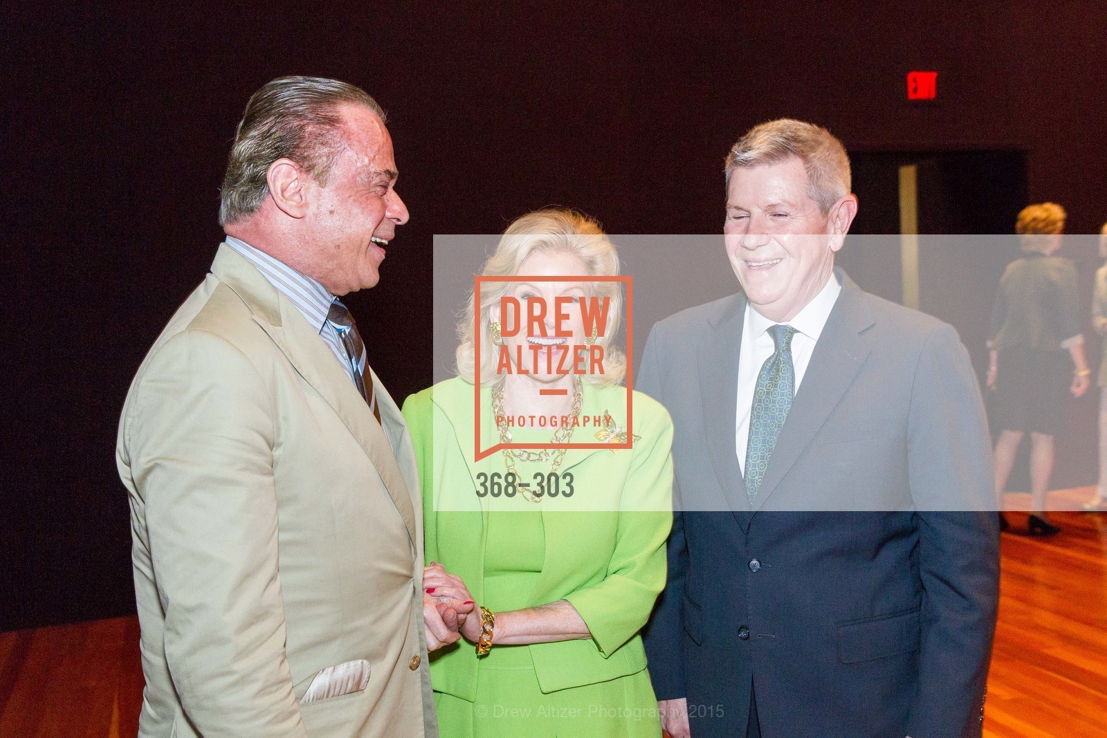 Boaz Mazor, Dede Wilsey, Richard Benefield, Fine Arts Museums Annual Donors' Luncheon, de Young Museum. 3010 24th St, September 21st, 2015