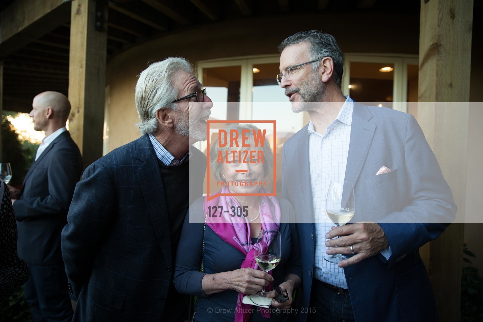 Tim Mondavi, Marcia Mondavi Borger, Don Weaver, Gucci & Vogue Dinner, Auberge dr Soliel. Auberge dr Soliel, September 22nd, 2015, Photo #127-305 Tim Mondavi, Marcia Mondavi Borger, Don Weaver, Photo #127-305