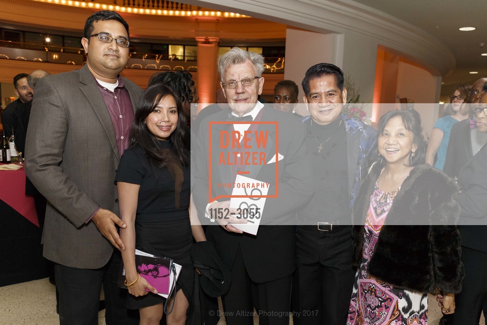 Saumitra Das, Jerica Gonzalez, Karl Mettinger, Oscar Aquino, Joy Pittel, Maestro - 2017 Oakland Symphony Gala, Oakland Symphony. 300 Frank H Ogawa Plaza, Oakland, CA 94612, November 4th, 2017, Photo #1152-3055 Saumitra Das, Jerica Gonzalez, Karl Mettinger, Oscar Aquino, Joy Pittel, Photo #1152-3055