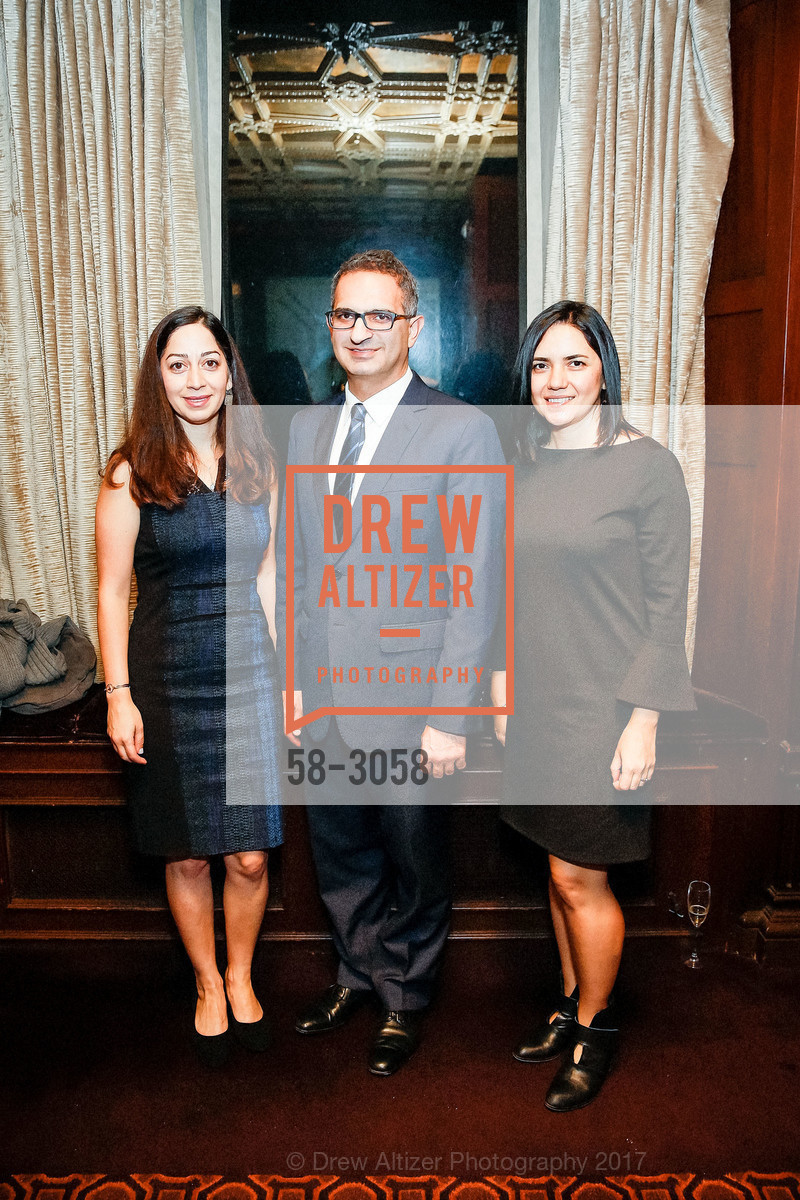 Roshana Irannejad, Kaveh Ashrafi, Leila Tabrizi, Belt It Out BRCA: A Night at the Piano Bar, Julia Morgan Ballroom. 465 California St., San Francisco, CA, November 4th, 2017, Photo #58-3058 Roshana Irannejad, Kaveh Ashrafi, Leila Tabrizi, Photo #58-3058