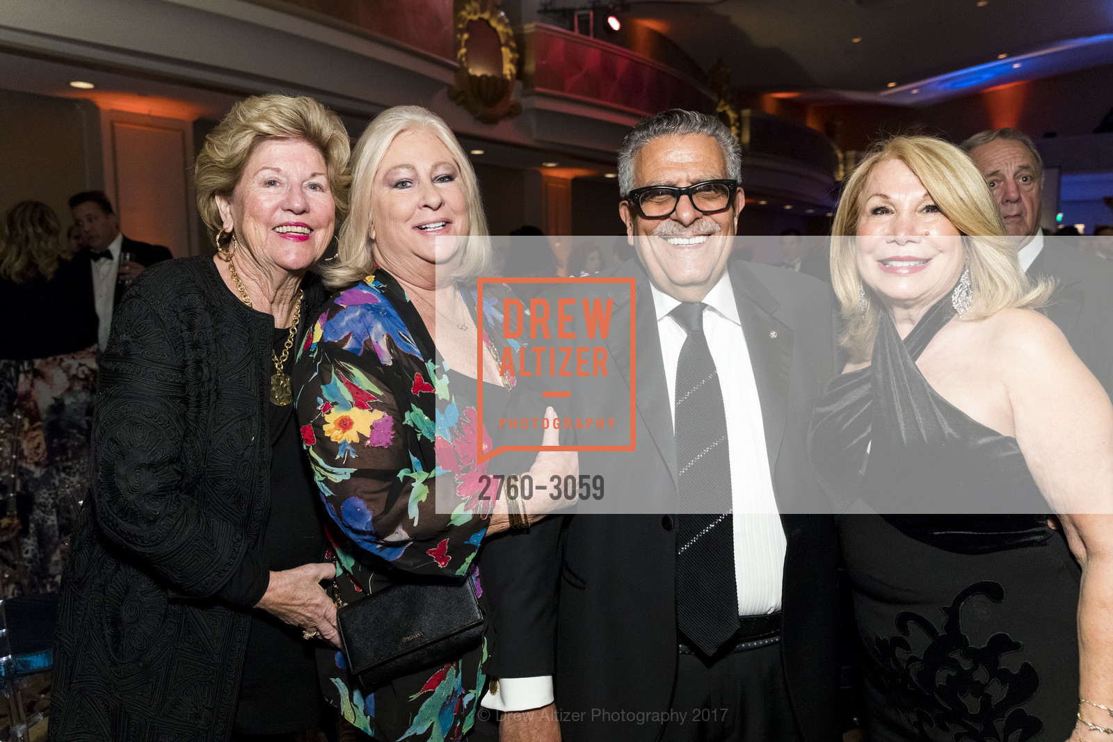 Judy Marcus, Michelle Puccinelli, Kenny Frangadakis, Angie Frangadakis, 2017 Elios Hellenic Charity Ball at the Fairmont, Fairmont Hotel, November 4th, 2017, Photo #2760-3059 Judy Marcus, Michelle Puccinelli, Kenny Frangadakis, Angie Frangadakis, Photo #2760-3059