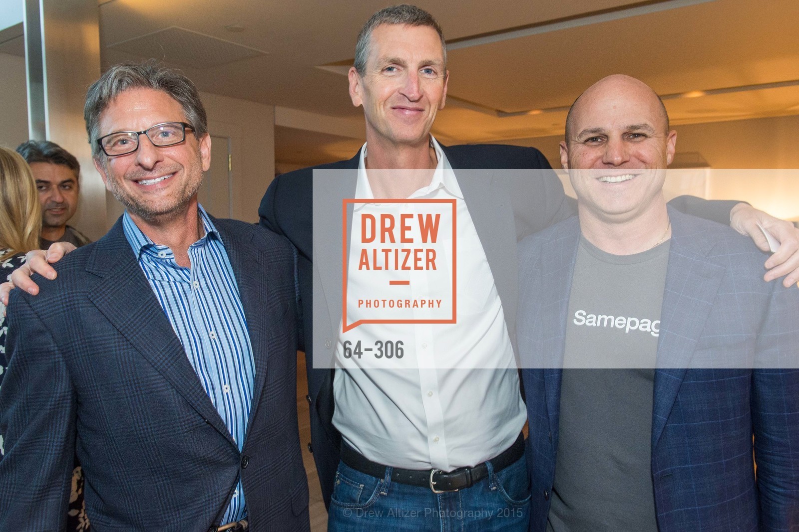Aaron Mann, Des Cahill, Scott Schreiman, Gucci & Vogue Dinner, The Battery Penthouse. The Battery Penthouse, September 22nd, 2015, Photo #64-306 Aaron Mann, Des Cahill, Scott Schreiman, Photo #64-306