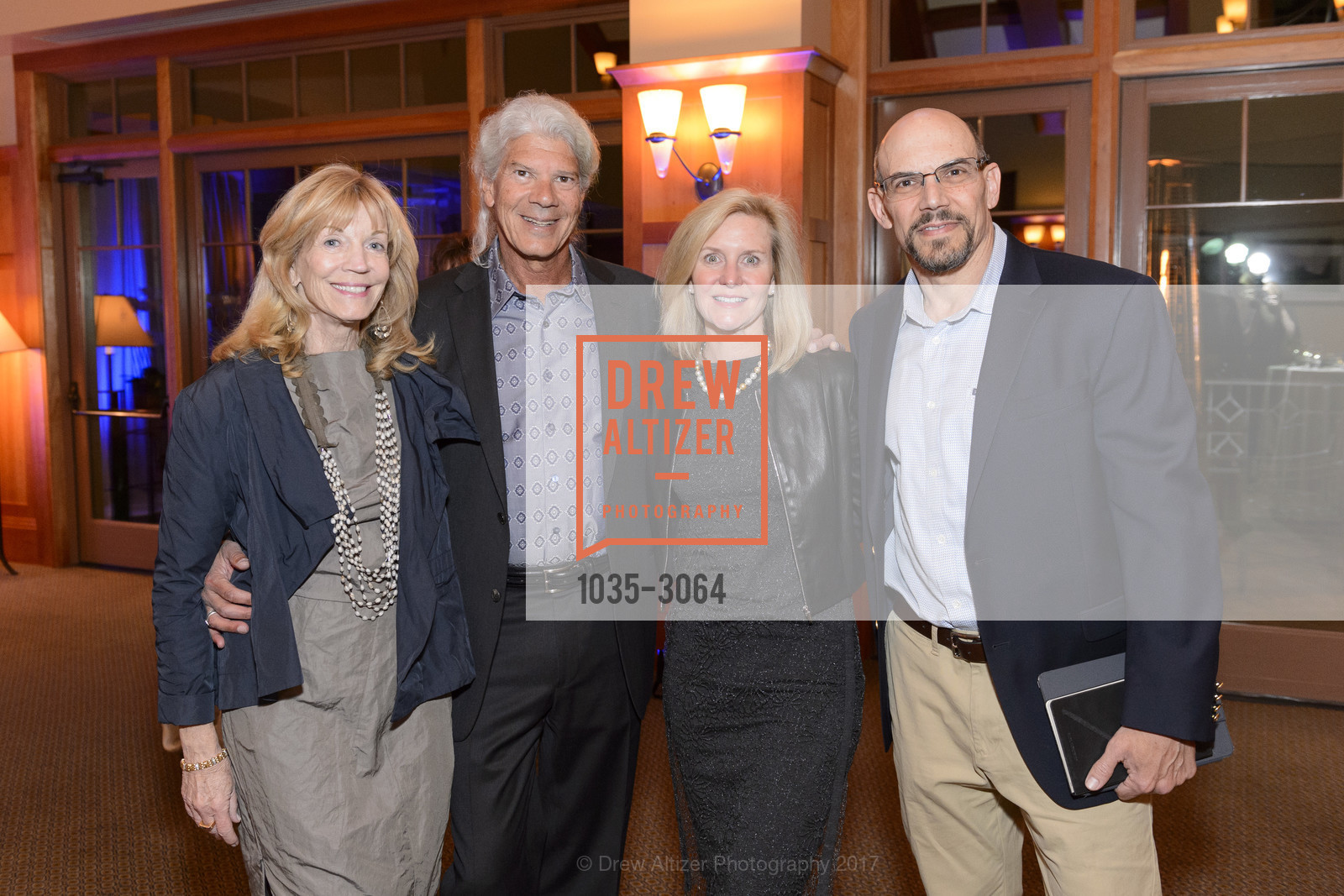 Teri Luchsinger, Jo Unger, Loren Gordon, Doug Edwards, Human Rights Watch dinner at Sharon Heights 2017, Sharon Heights Golf & Country Club Palo Alto. 2900 Sand Hill Rd, Menlo Park, CA 94025, November 7th, 2017, Photo #1035-3064 Teri Luchsinger, Jo Unger, Loren Gordon, Doug Edwards, Photo #1035-3064