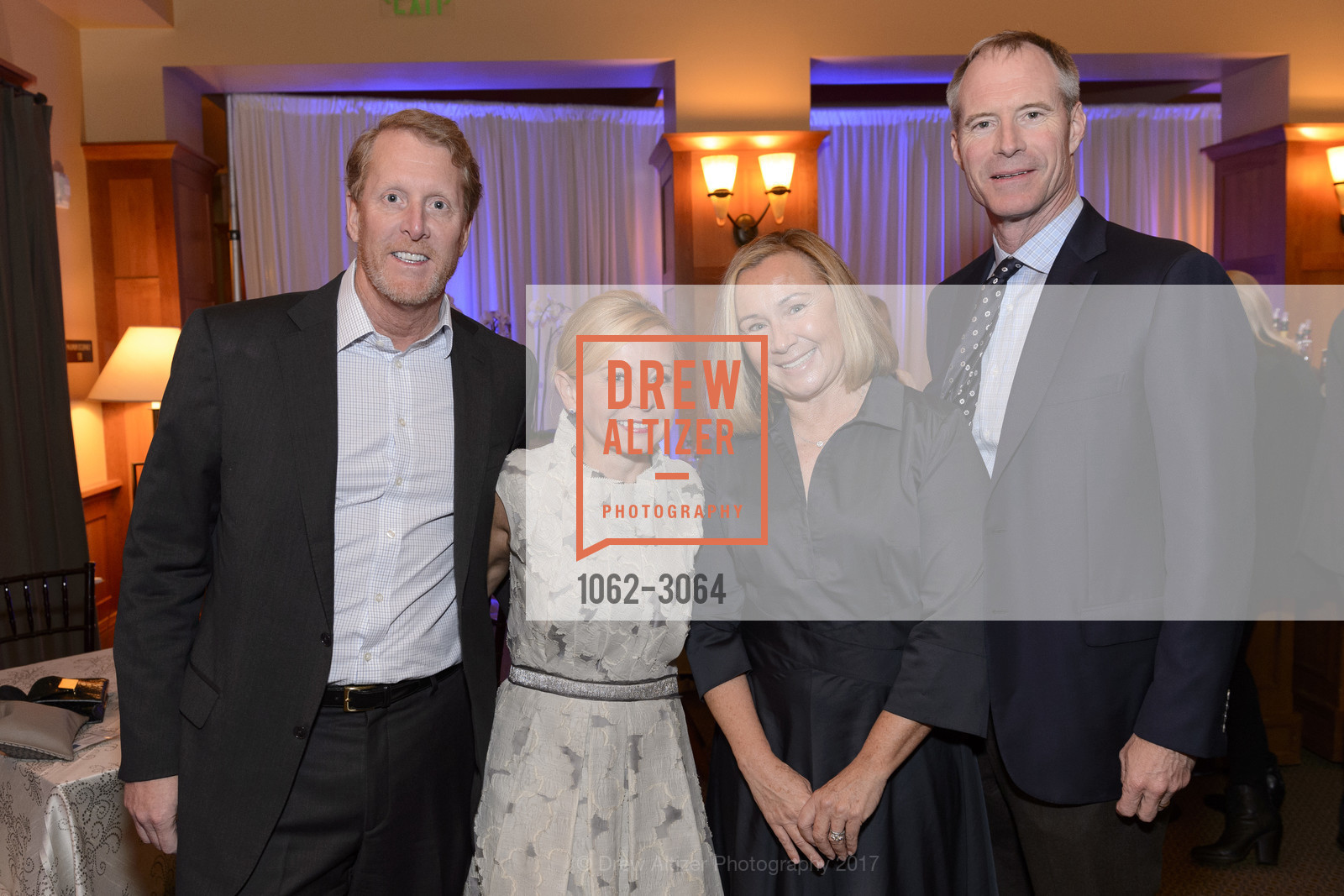 Barry Eggers, Meredith Eggers, Crane Moley, Andrew Moley, Human Rights Watch dinner at Sharon Heights 2017, Sharon Heights Golf & Country Club Palo Alto. 2900 Sand Hill Rd, Menlo Park, CA 94025, November 7th, 2017, Photo #1062-3064 Barry Eggers, Meredith Eggers, Crane Moley, Andrew Moley, Photo #1062-3064
