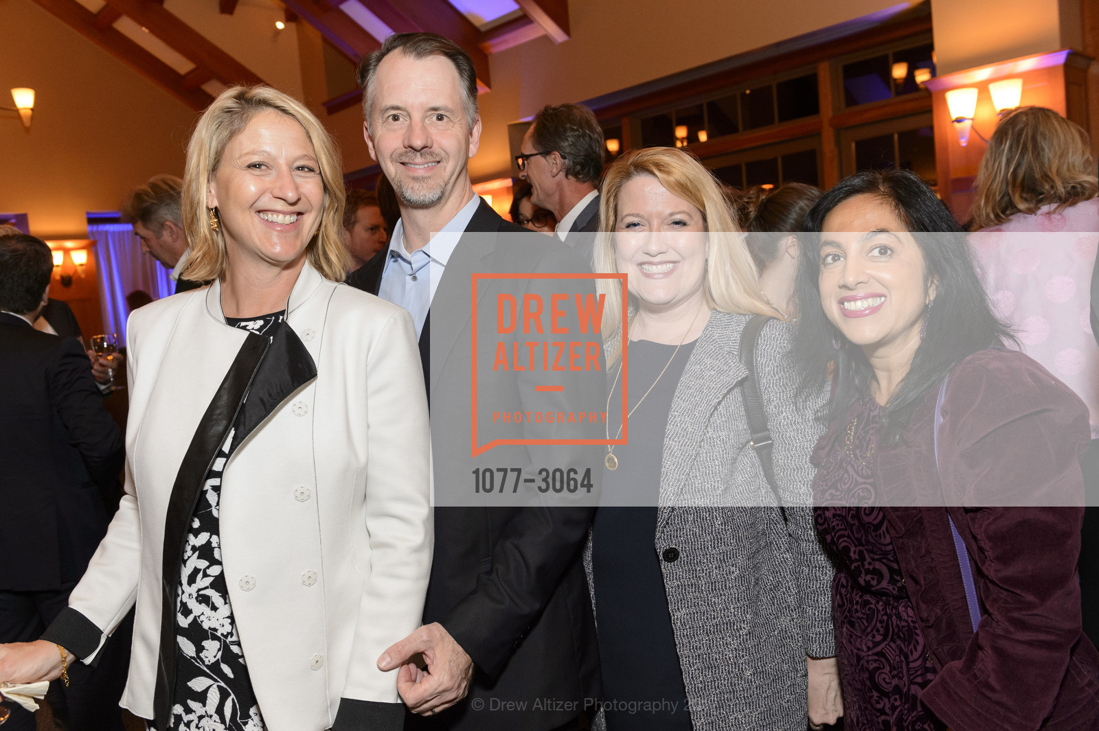 Barbara Hugli-Jones, Christopher Jones, Denise Godfried, Moni Puri-Schlotter, Human Rights Watch dinner at Sharon Heights 2017, Sharon Heights Golf & Country Club Palo Alto. 2900 Sand Hill Rd, Menlo Park, CA 94025, November 7th, 2017, Photo #1077-3064 Barbara Hugli-Jones, Christopher Jones, Denise Godfried, Moni Puri-Schlotter, Photo #1077-3064