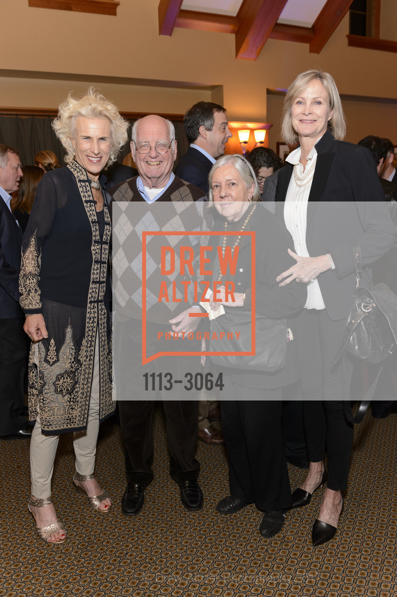 Frances Hall Kieschnick, Steven Gill, Margaret Gill, Elaine Wood, Human Rights Watch dinner at Sharon Heights 2017, Sharon Heights Golf & Country Club Palo Alto. 2900 Sand Hill Rd, Menlo Park, CA 94025, November 7th, 2017, Photo #1113-3064 Frances Hall Kieschnick, Steven Gill, Margaret Gill, Elaine Wood, Photo #1113-3064