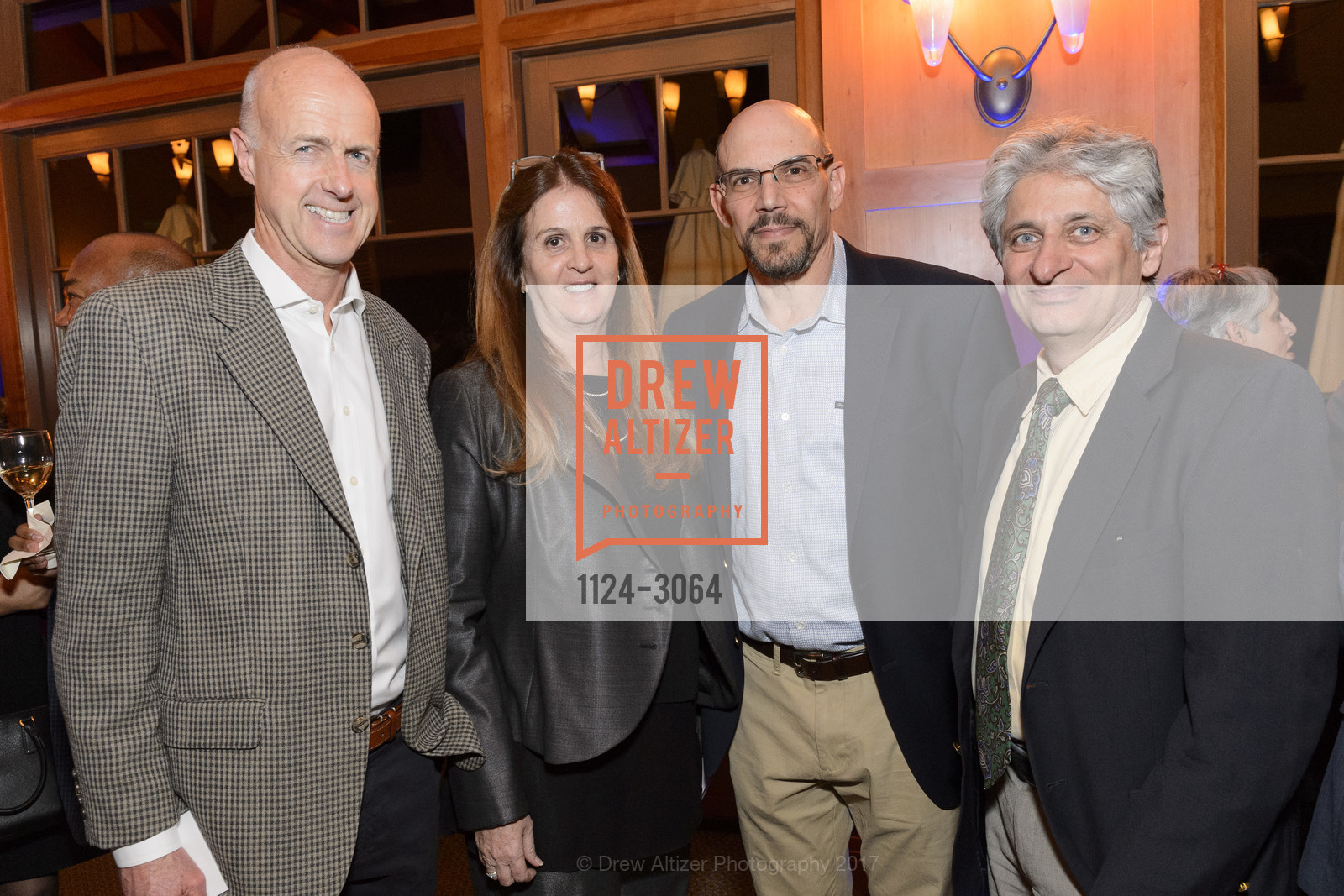 John O'Farrell, Gloria Principe, Doug Edwards, Sharat Israni, Human Rights Watch dinner at Sharon Heights 2017, Sharon Heights Golf & Country Club Palo Alto. 2900 Sand Hill Rd, Menlo Park, CA 94025, November 7th, 2017, Photo #1124-3064 John O'Farrell, Gloria Principe, Doug Edwards, Sharat Israni, Photo #1124-3064