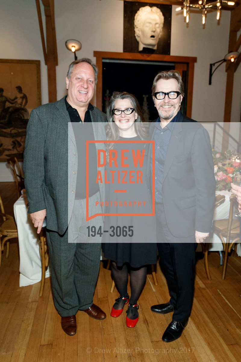 Doug Urbanski, Gisele Schmidt, Gary Oldman, Jo Malone and SFFILM dinner honoring the film DARKEST HOUR, Ken Fulk Design. 310 7th Street, November 6th, 2017, Photo #194-3065 Doug Urbanski, Gisele Schmidt, Gary Oldman, Photo #194-3065