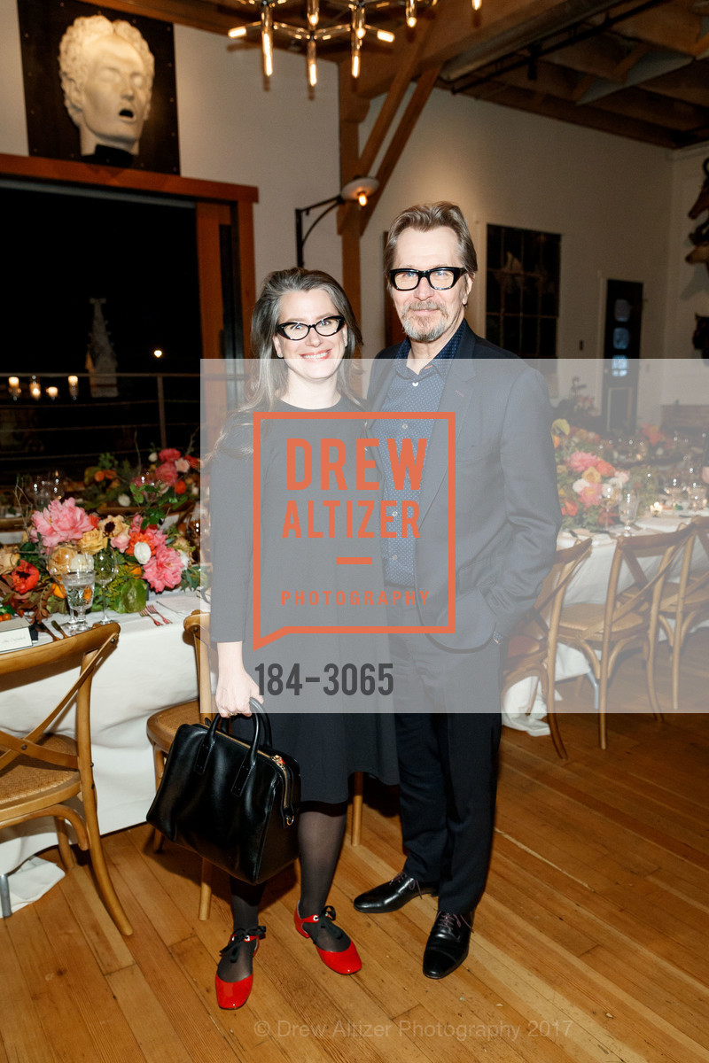 Gisele Schmidt, Gary Oldman, Jo Malone and SFFILM dinner honoring the film DARKEST HOUR, Ken Fulk Design. 310 7th Street, November 6th, 2017, Photo #184-3065 Gisele Schmidt, Gary Oldman, Photo #184-3065