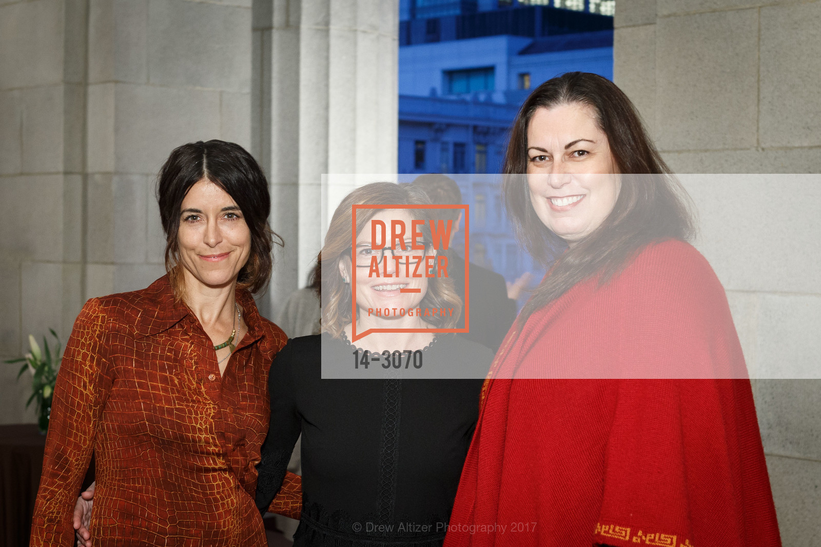 Rivka Meadow, Shelley Trott, Barbara Mundy, Community Arts Stabilization Trust (CAST) Thank You Party, SFAC Gallery, Herbst Building. 401 Van Ness Avenue, November 7th, 2017, Photo #14-3070 Rivka Meadow, Shelley Trott, Barbara Mundy, Photo #14-3070