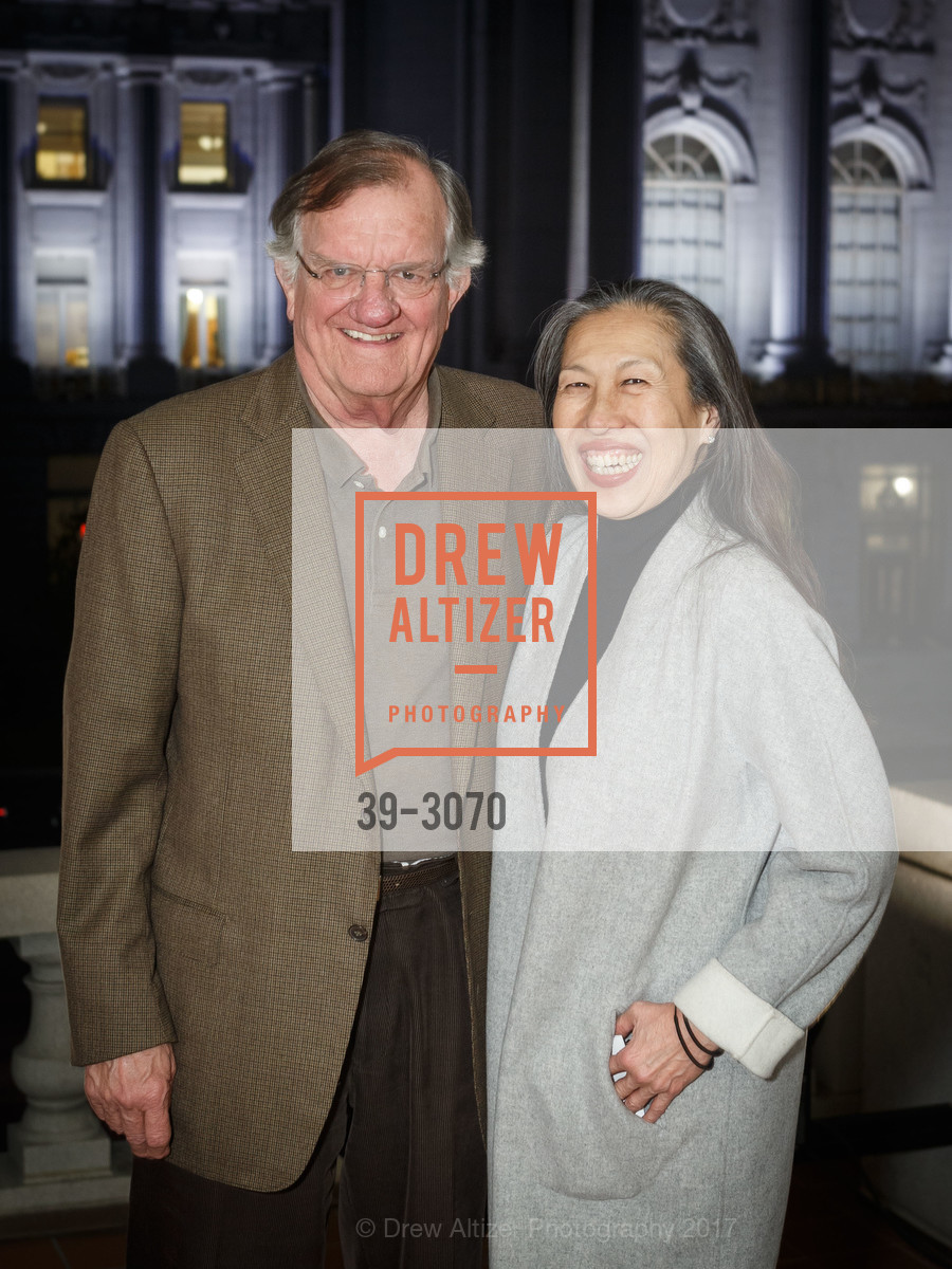 Steve Oliver, Moy Eng, Community Arts Stabilization Trust (CAST) Thank You Party, SFAC Gallery, Herbst Building. 401 Van Ness Avenue, November 7th, 2017, Photo #39-3070 Steve Oliver, Moy Eng, Photo #39-3070